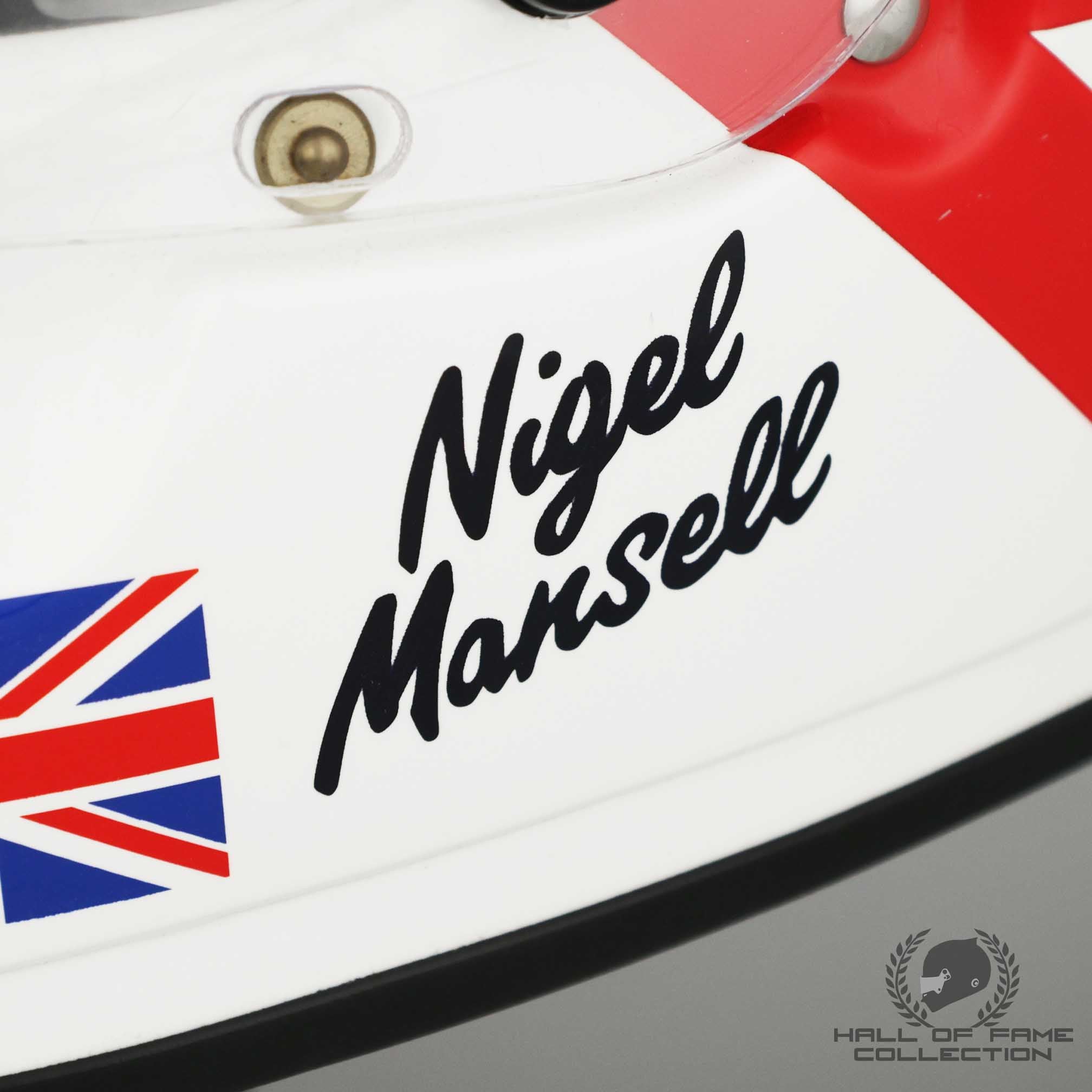 1993 Nigel Mansell Signed Replica Newman Haas Racing IndyCar Helmet