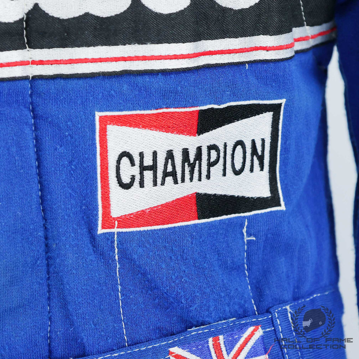 1993 Damon Hill Signed Rookie Year Worn Canon Williams Renault F1 Suit