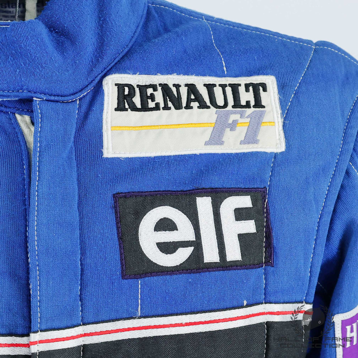 1993 Damon Hill Signed Rookie Year Worn Canon Williams Renault F1 Suit
