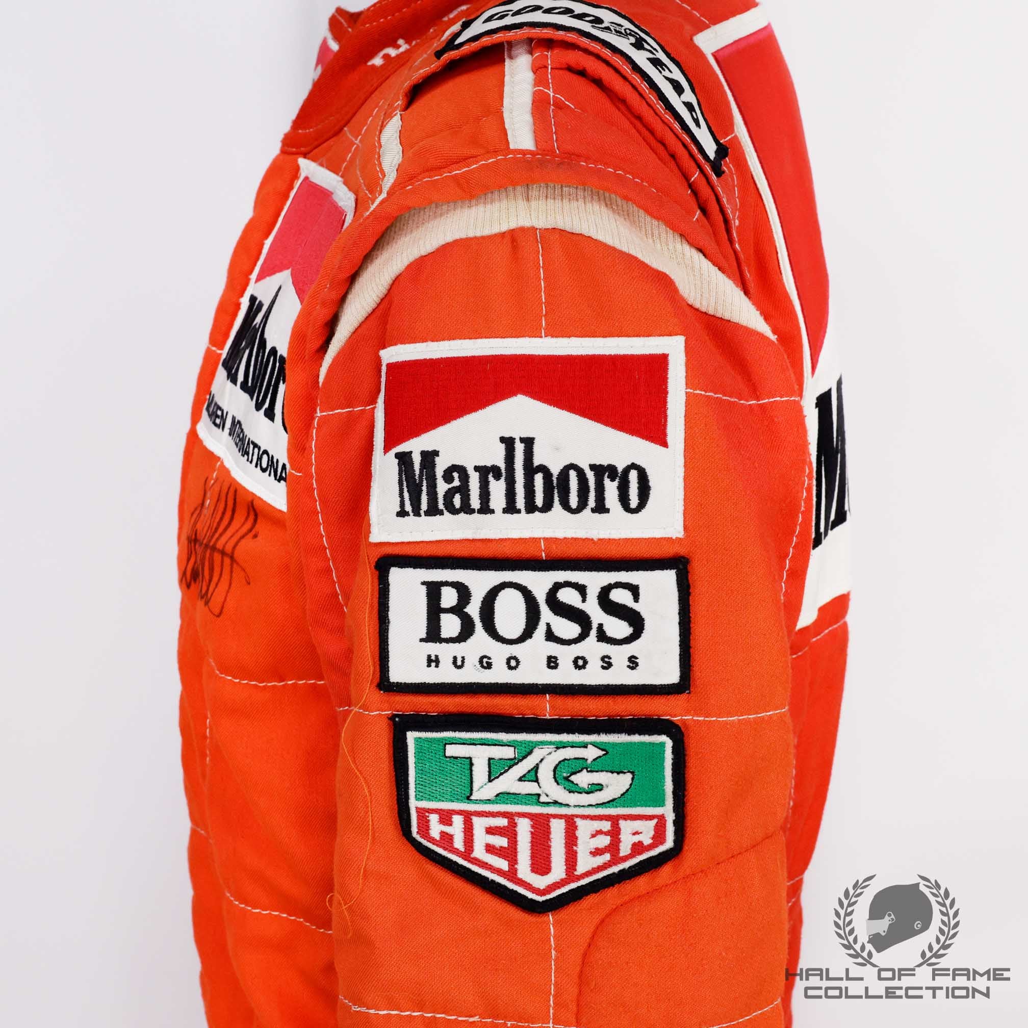 1993 Michael Andretti Signed Italian GP 'Only F1 Podium' Race Used Mclaren F1 Suit
