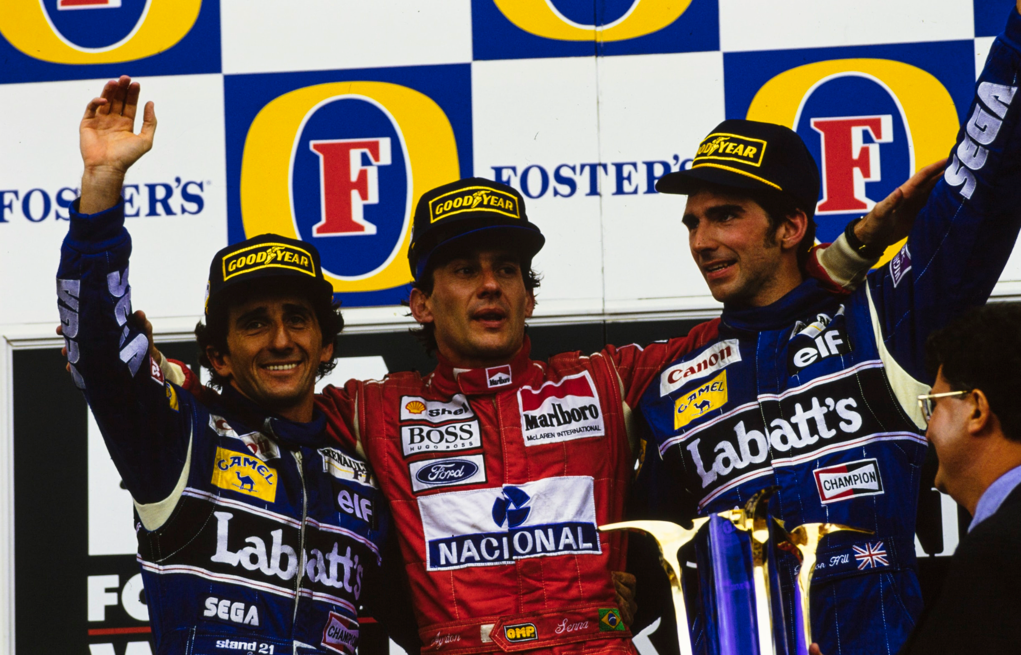 1993 Alain Prost Signed Fourth World Championship / Australian GP / Japan GP Final Podium F1 Suit + Extras