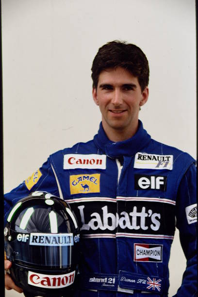 1993 Damon Hill Signed Rookie Year Worn Canon Williams Renault F1 Suit