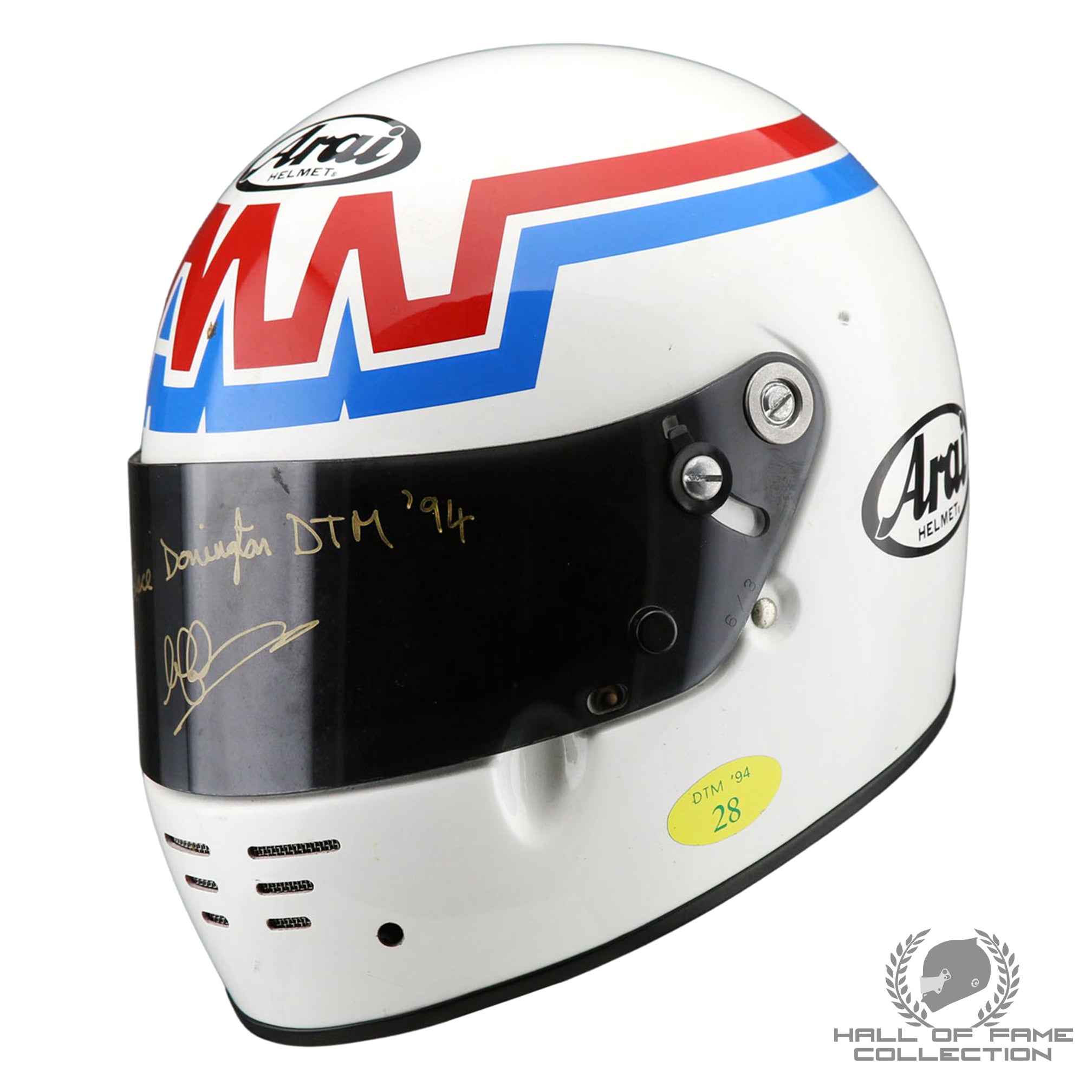1994 Andy Wallace Signed Donington Park Race Used Schubel Engineering DTM Helmet