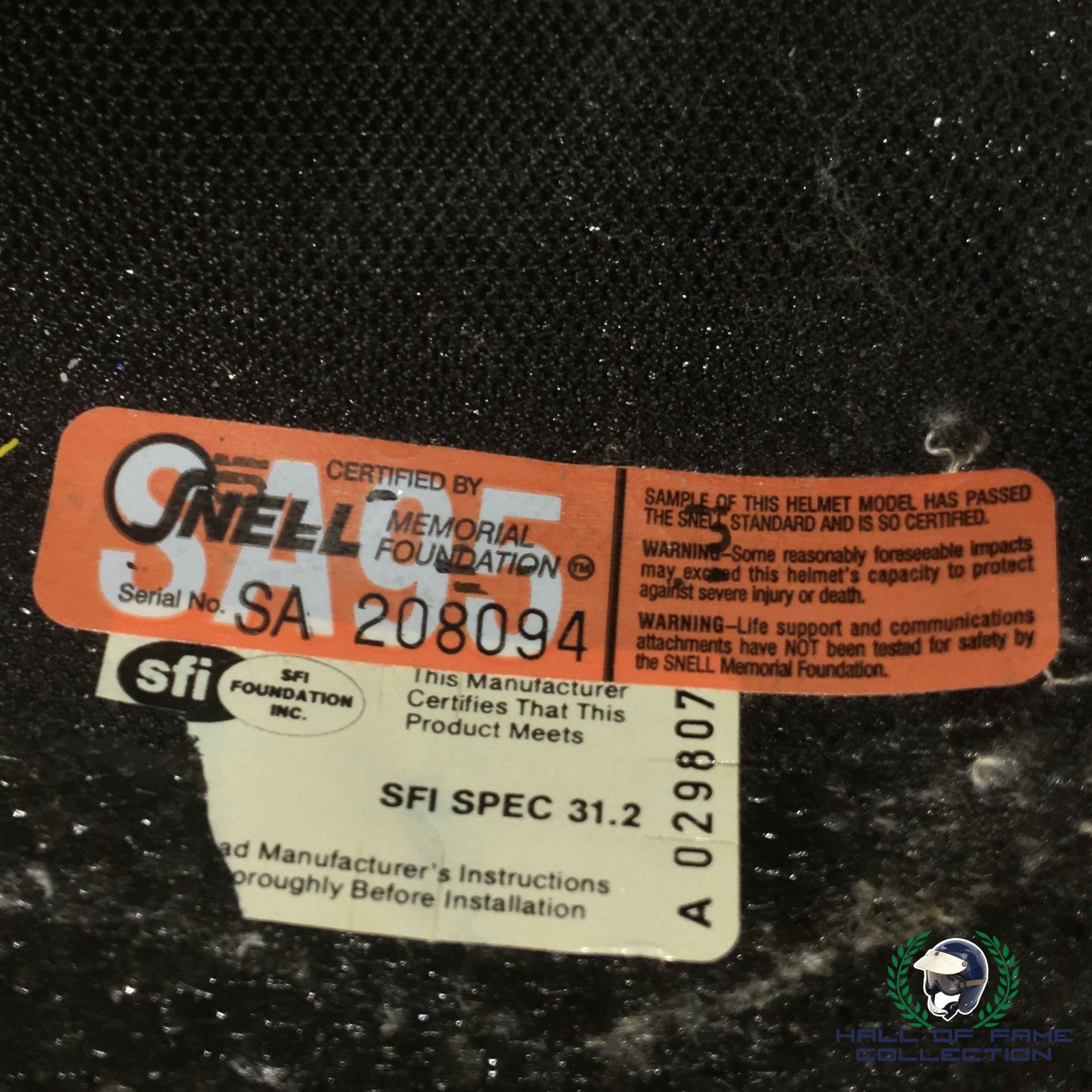 1994 Ayrton Senna Replica Bell M3 Rothmans Williams Renault F1 Helmet