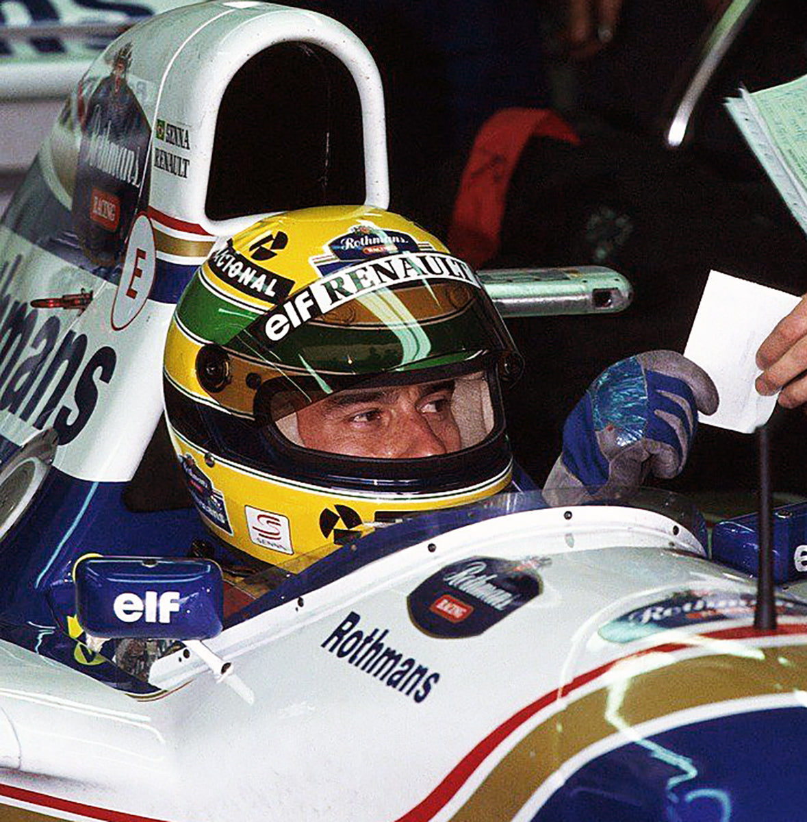 1994 Ayrton Senna Replica Bell M3 Rothmans Williams Renault F1 Helmet