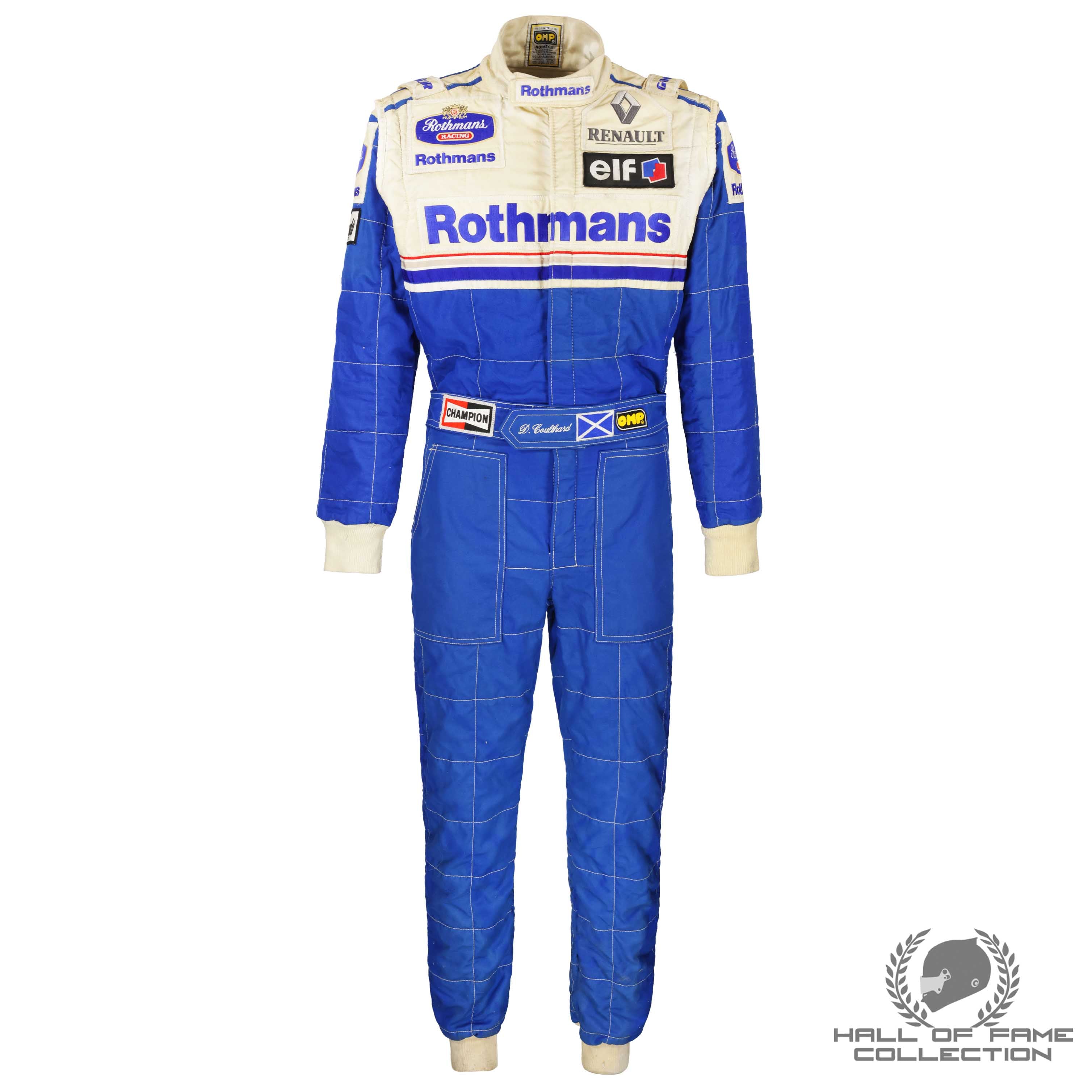 1994 David Coulthard Rookie Season Used Williams Renault F1 Suit