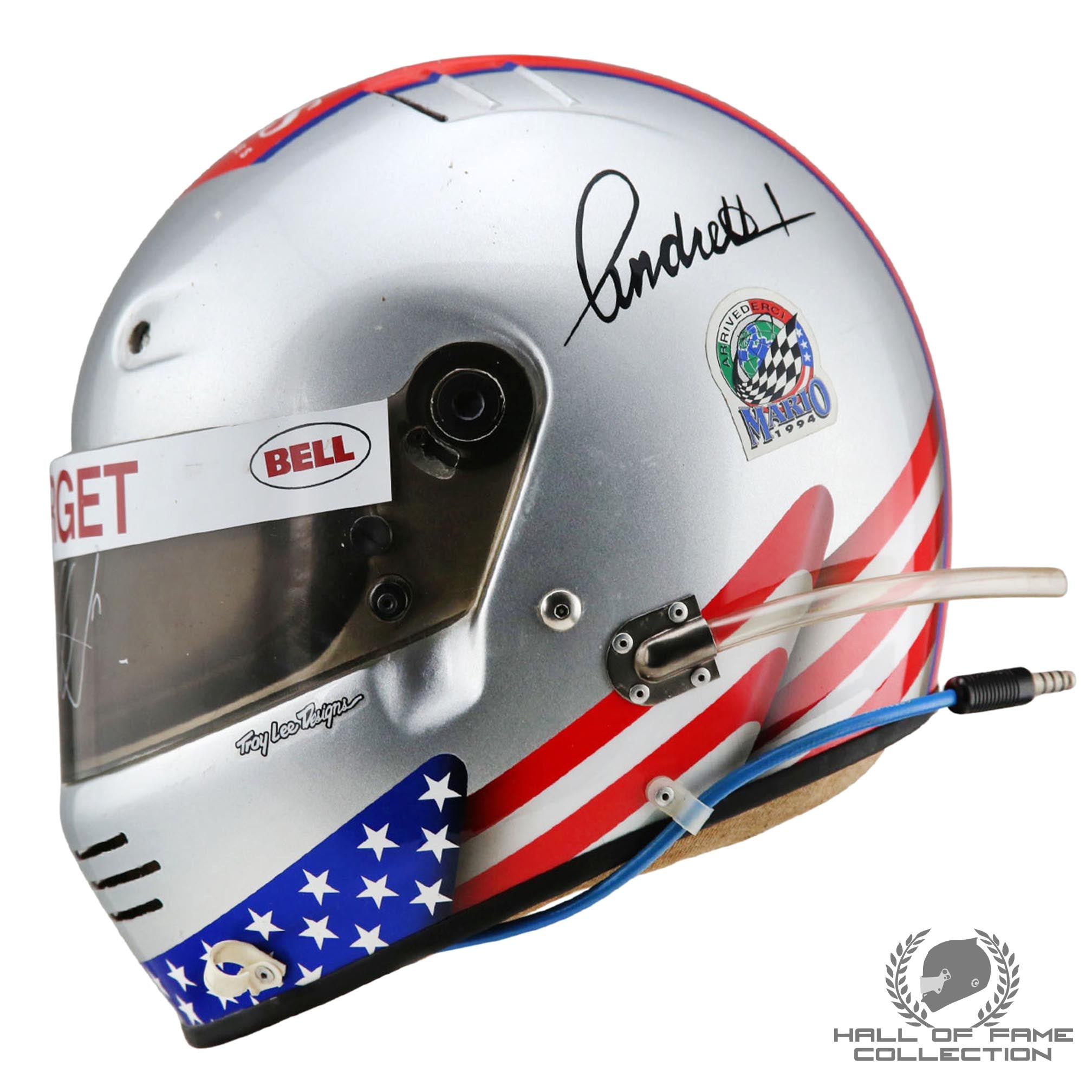 1994 Michael Andretti Signed Race Used Chip Ganassi IndyCar Helmet