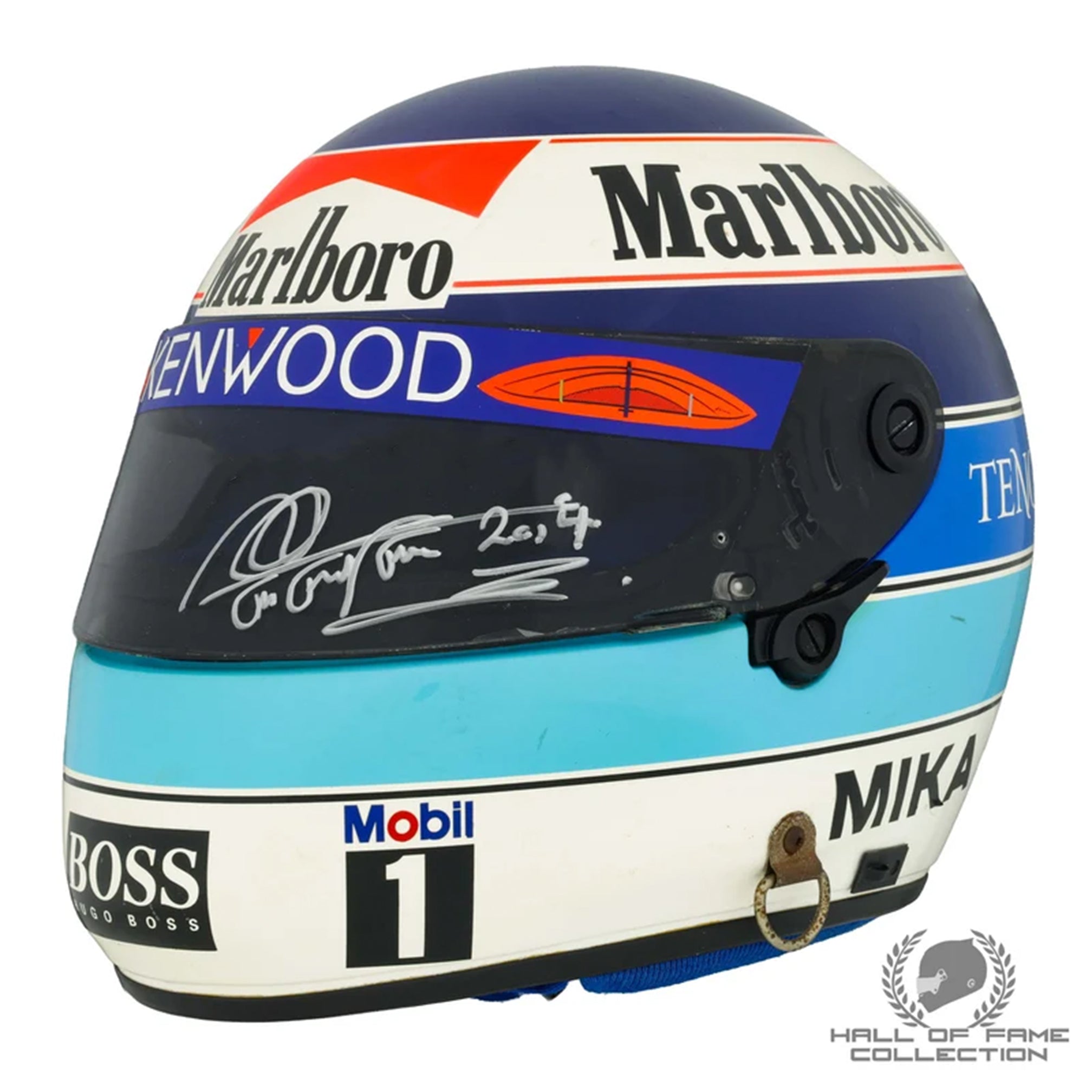 1995 Mika Hakkinen Signed Marlboro McLaren Mercedes F1 Helmet