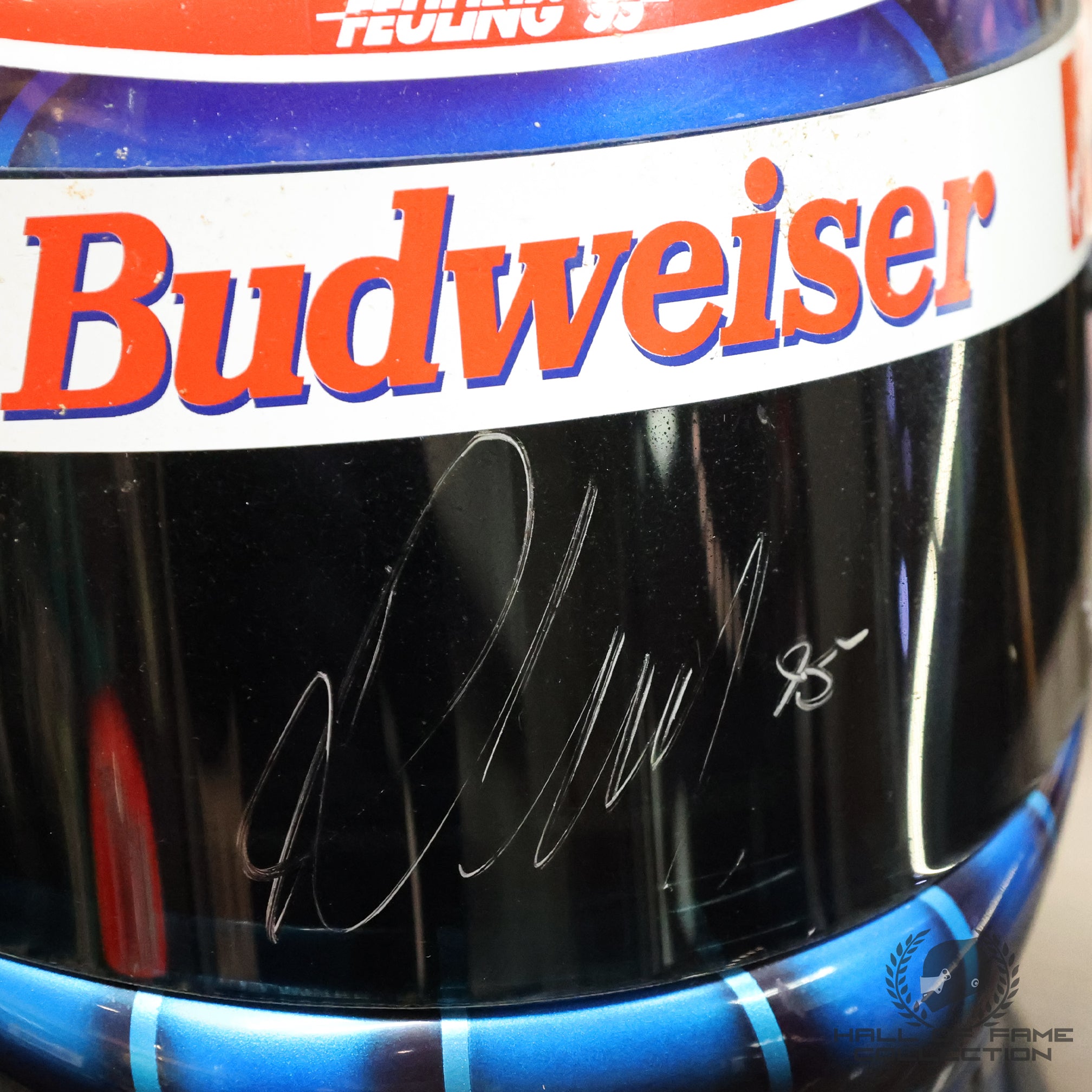 1995 Paul Tracy Signed Used Newman/Haas Racing Bell Feuling IndyCar Helmet
