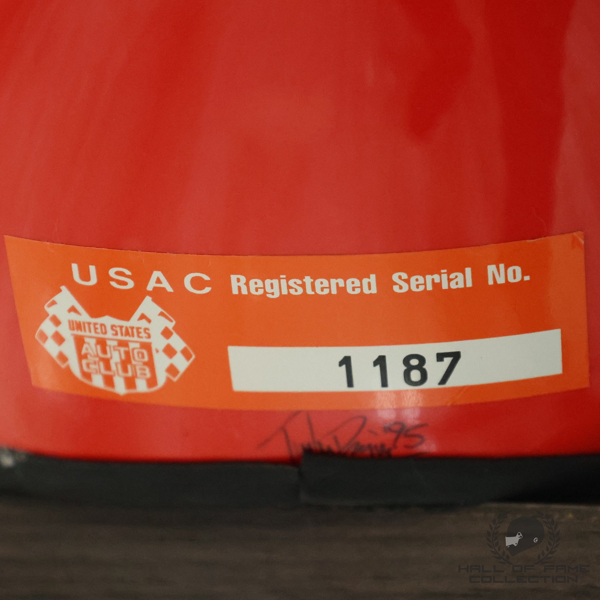 1995 Paul Tracy Signed Used Newman/Haas Racing Bell Feuling IndyCar Helmet