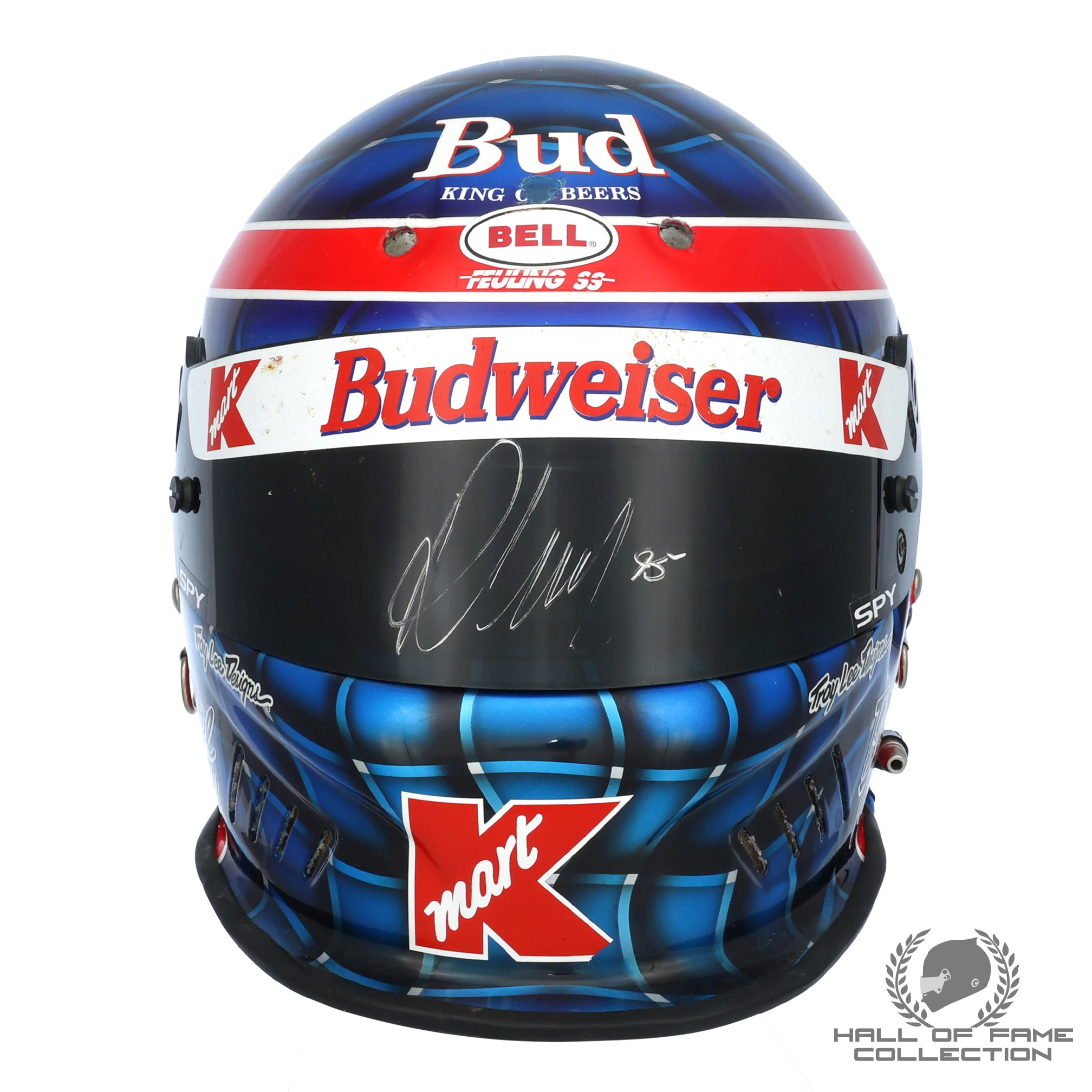 1995 Paul Tracy Signed Used Newman/Haas Racing Bell Feuling IndyCar Helmet