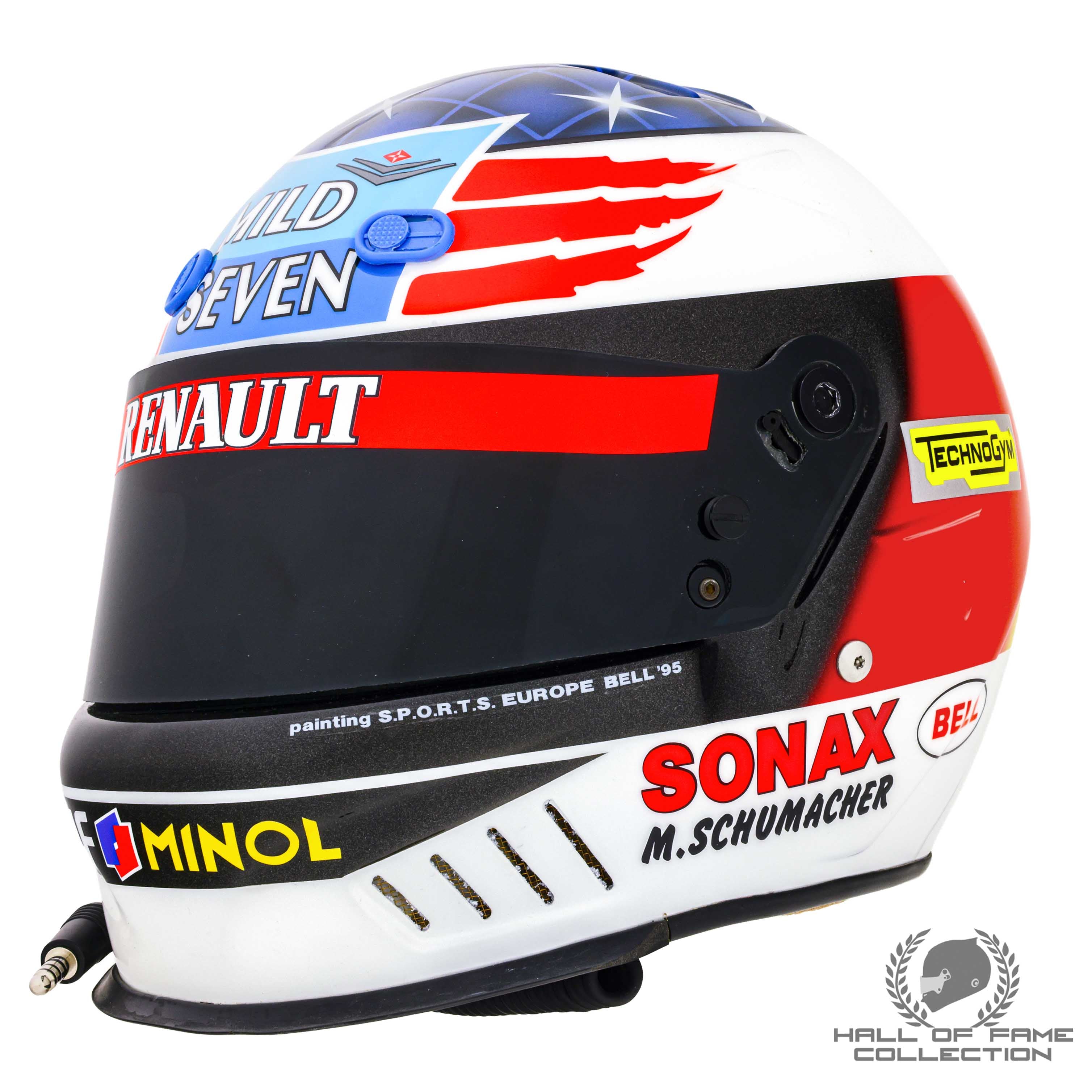 1995 Michael Schumacher 2nd World Championship Benetton Renault Replica F1 Helmet