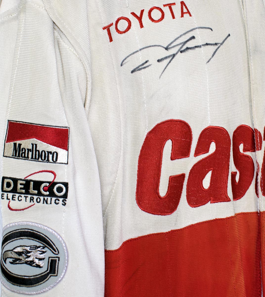1996 Juan Fangio II Signed Race Used AAR CART IndyCar Suit