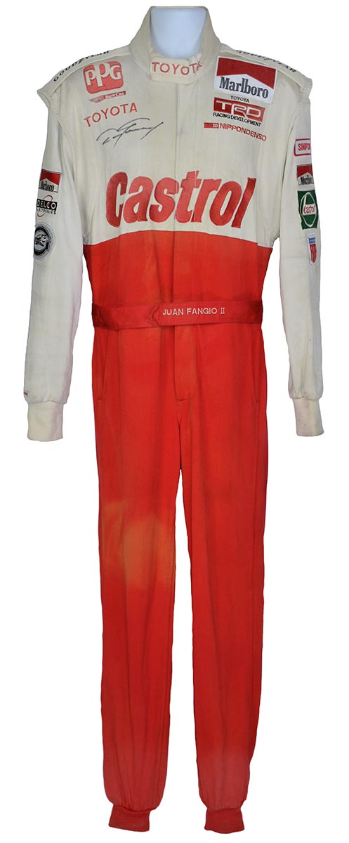 1996 Juan Fangio II Signed Race Used AAR CART IndyCar Suit