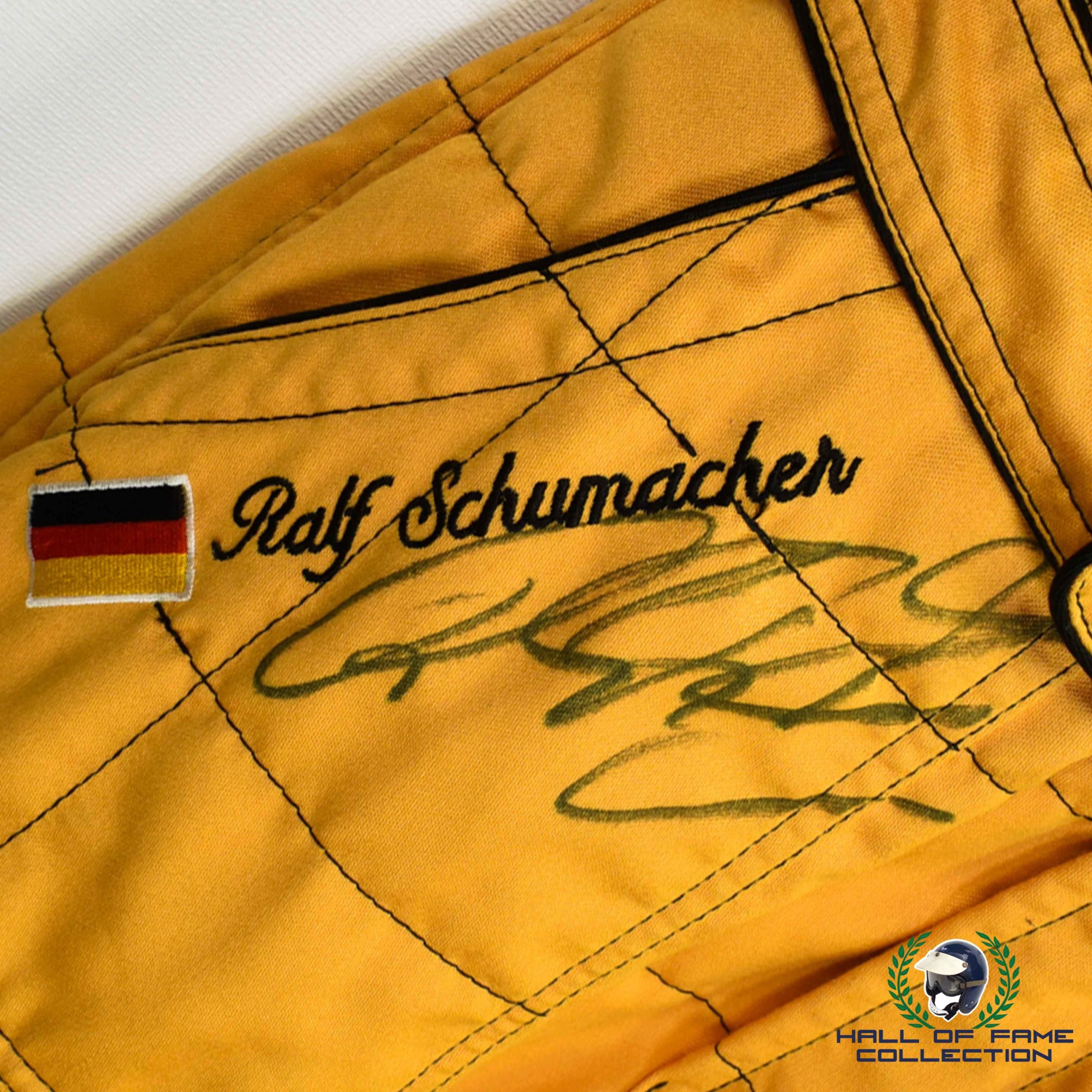 1996 Ralf Schumacher Signed Test Worn Jordan F1 Suit