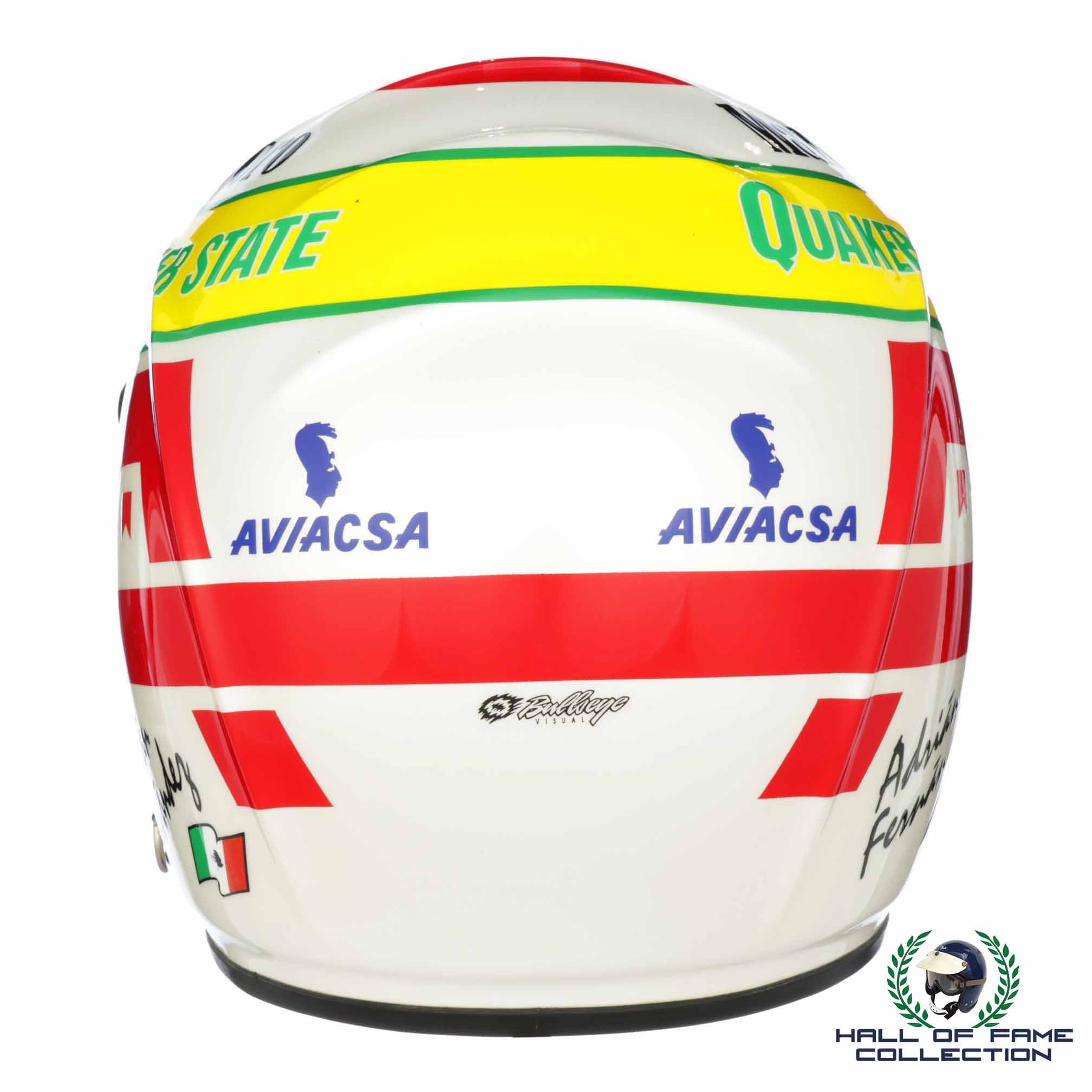 1995 Adrian Fernandez Signed Replica Galles Racing Simpson IndyCar Helmet