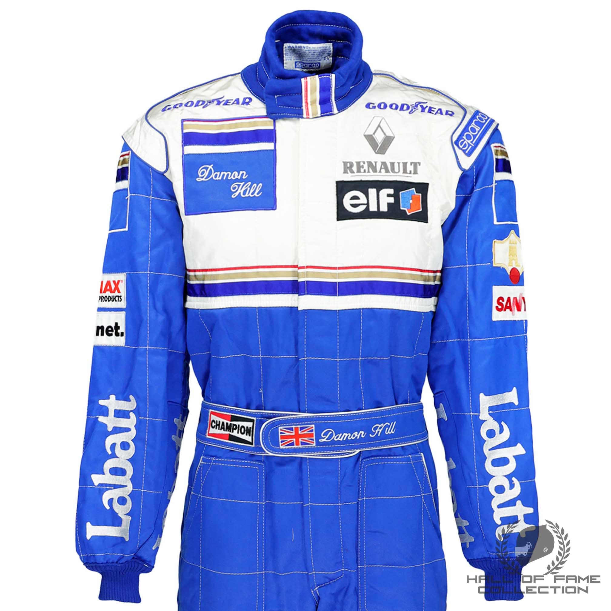 1996 Damon Hill Championship Season Used Williams F1 Suit