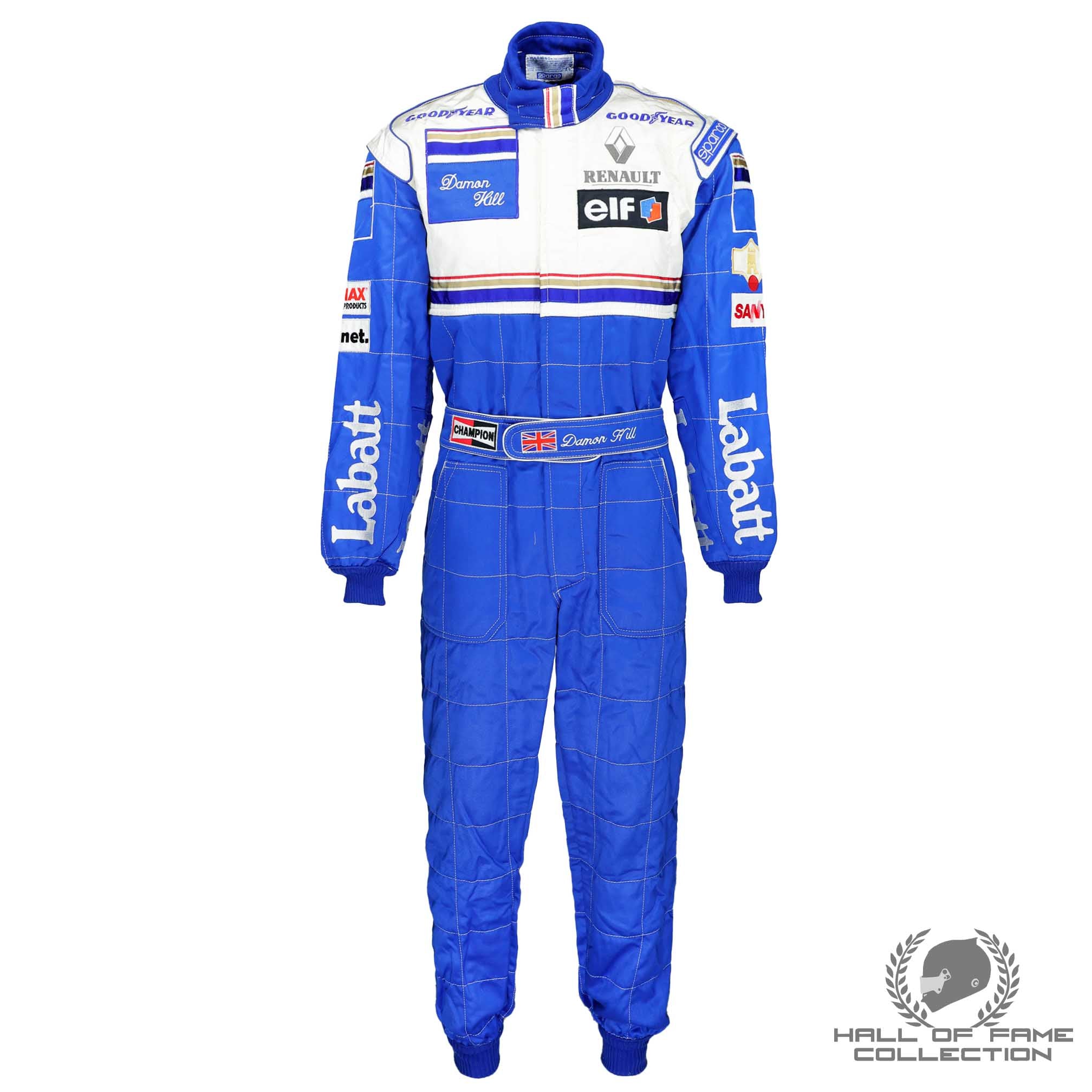 1996 Damon Hill Championship Season Used Williams F1 Suit