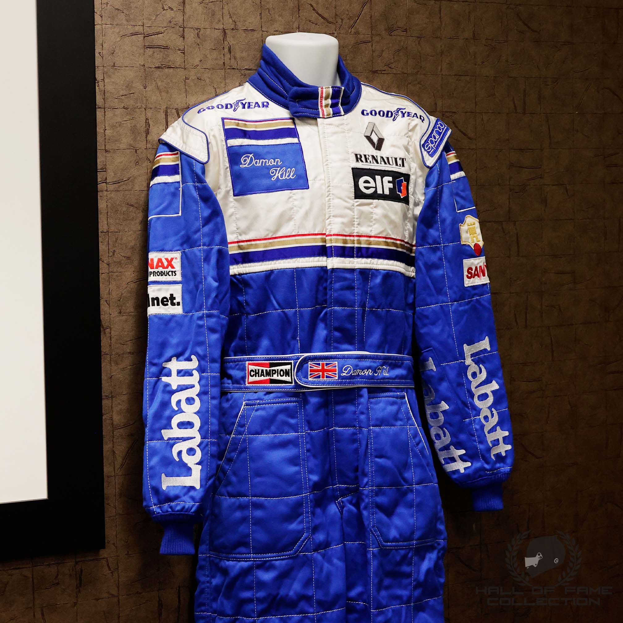 1996 Damon Hill Championship Season Used Williams F1 Suit