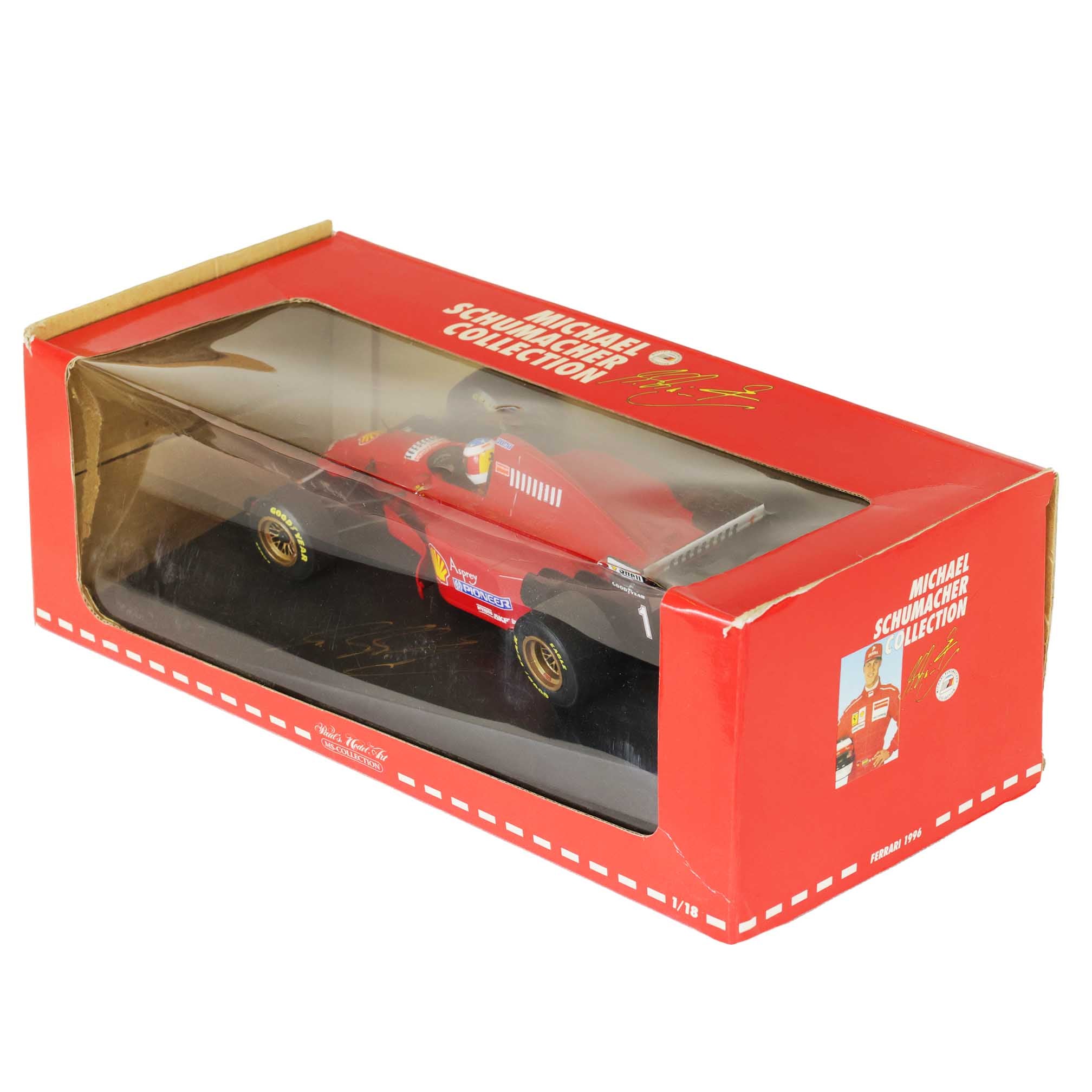 1996 Michael Schumacher Signed Scuderia Ferrari 1:18 Scale F1 Model