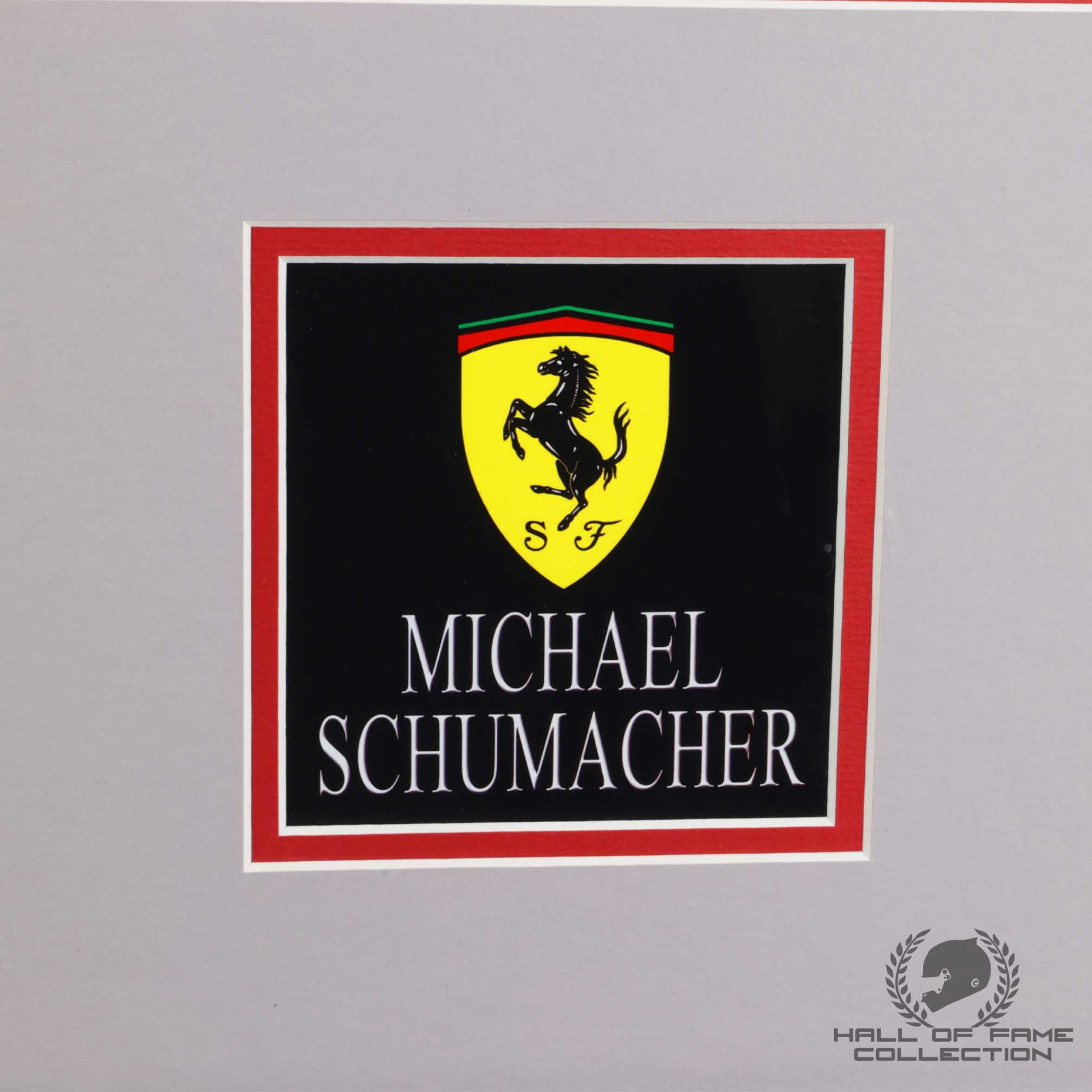 1996 Michael Schumacher Signed "Ferrari F310 1996" Scuderia Ferrari Nicholas Watts Original F1 Pencil Drawing