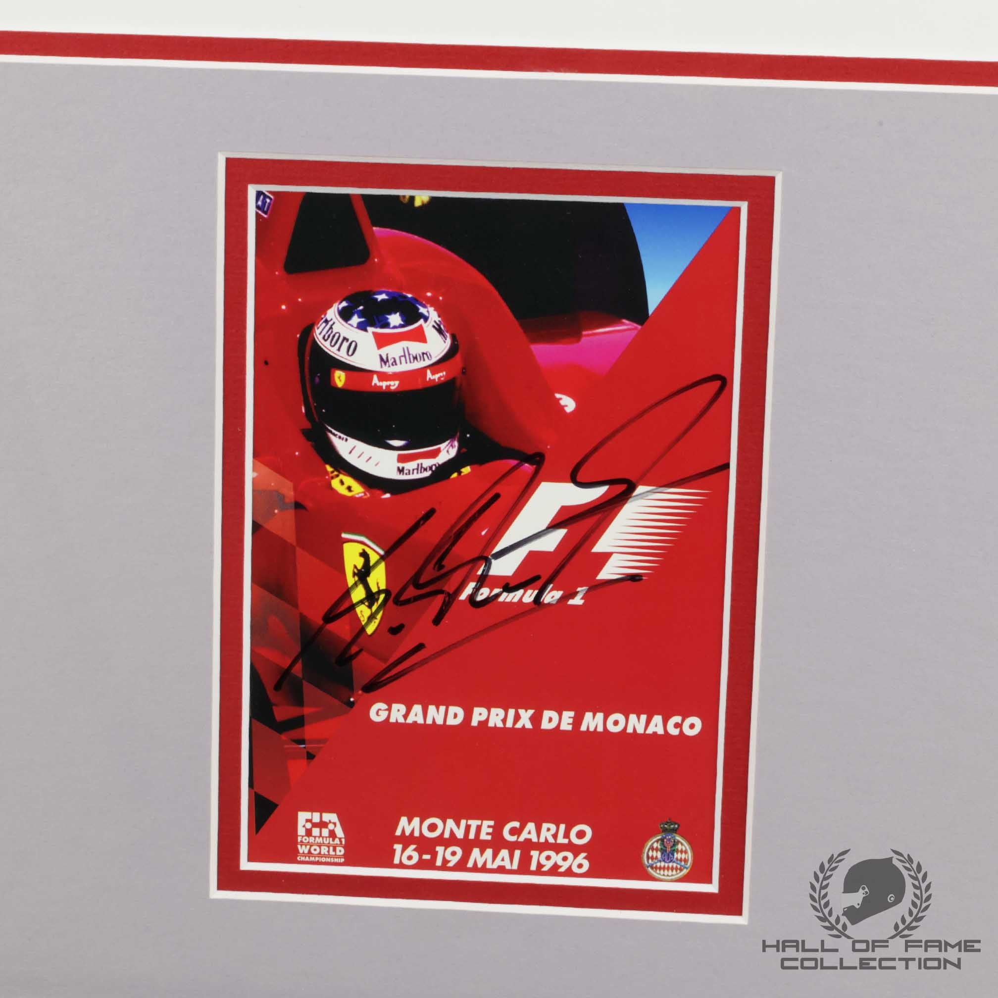 1996 Michael Schumacher Signed "Ferrari F310 1996" Scuderia Ferrari Nicholas Watts Original F1 Pencil Drawing