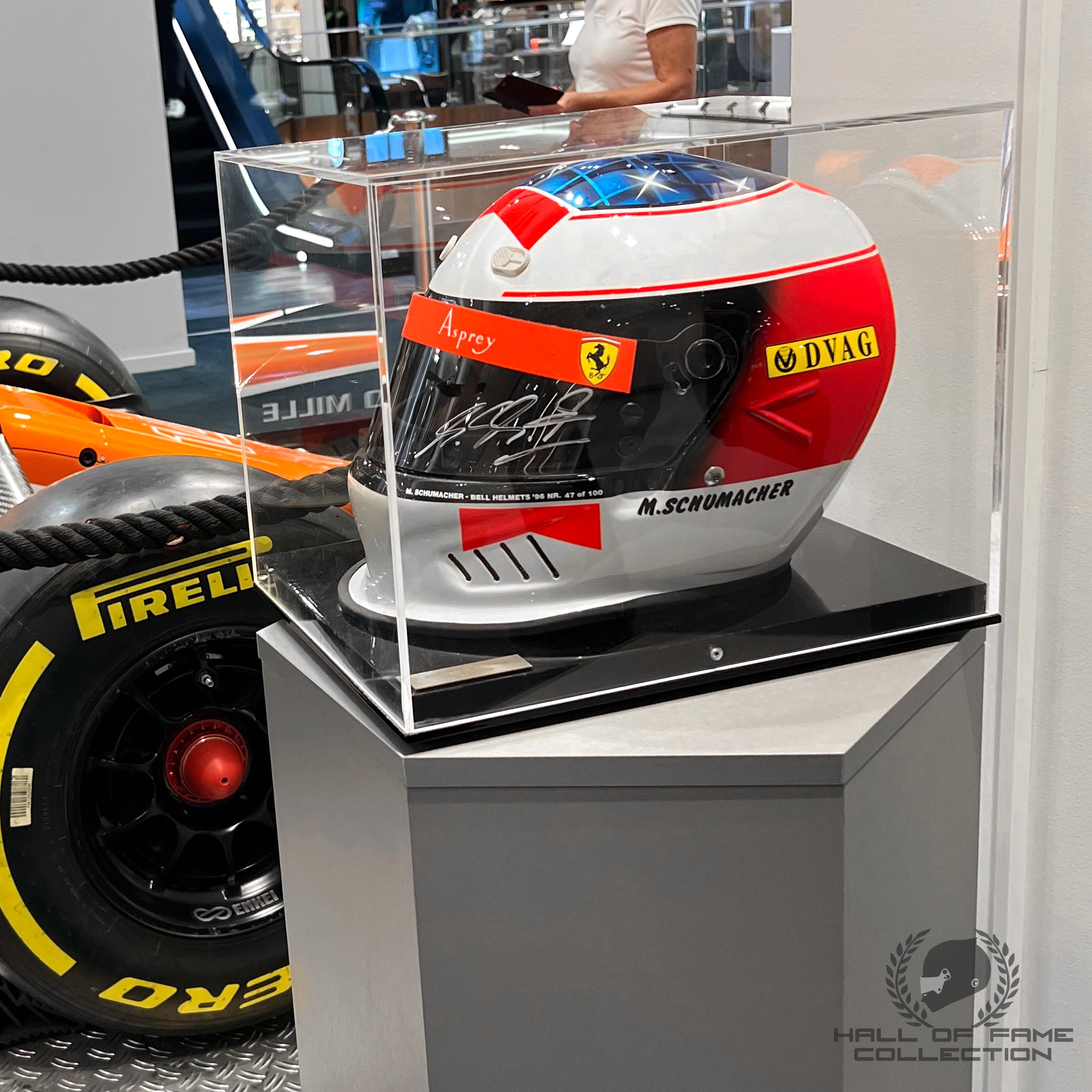 1996 Michael Schumacher Signed Official Bell Replica German GP Ferrari F1 Helmet