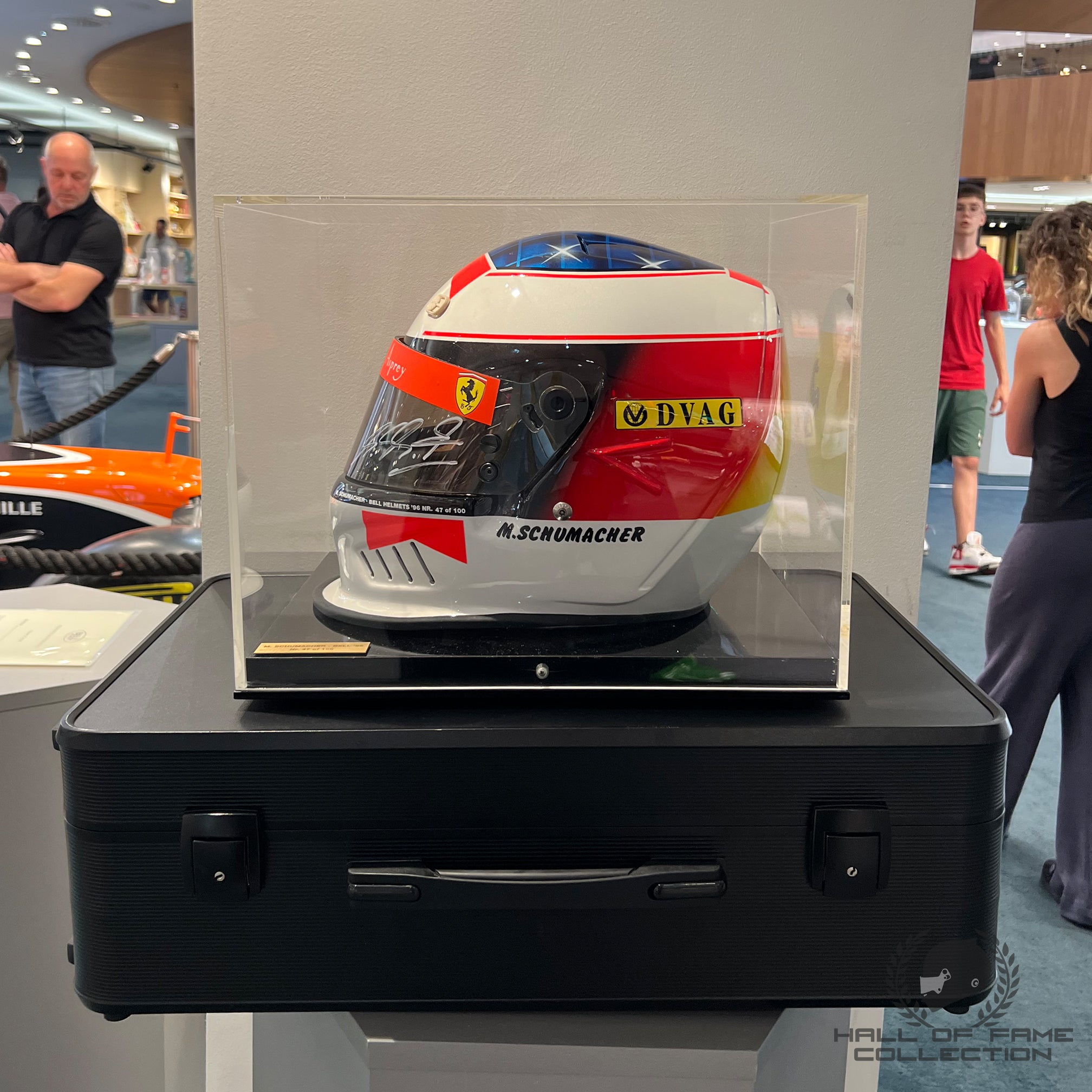1996 Michael Schumacher Signed Official Bell Replica German GP Ferrari F1 Helmet