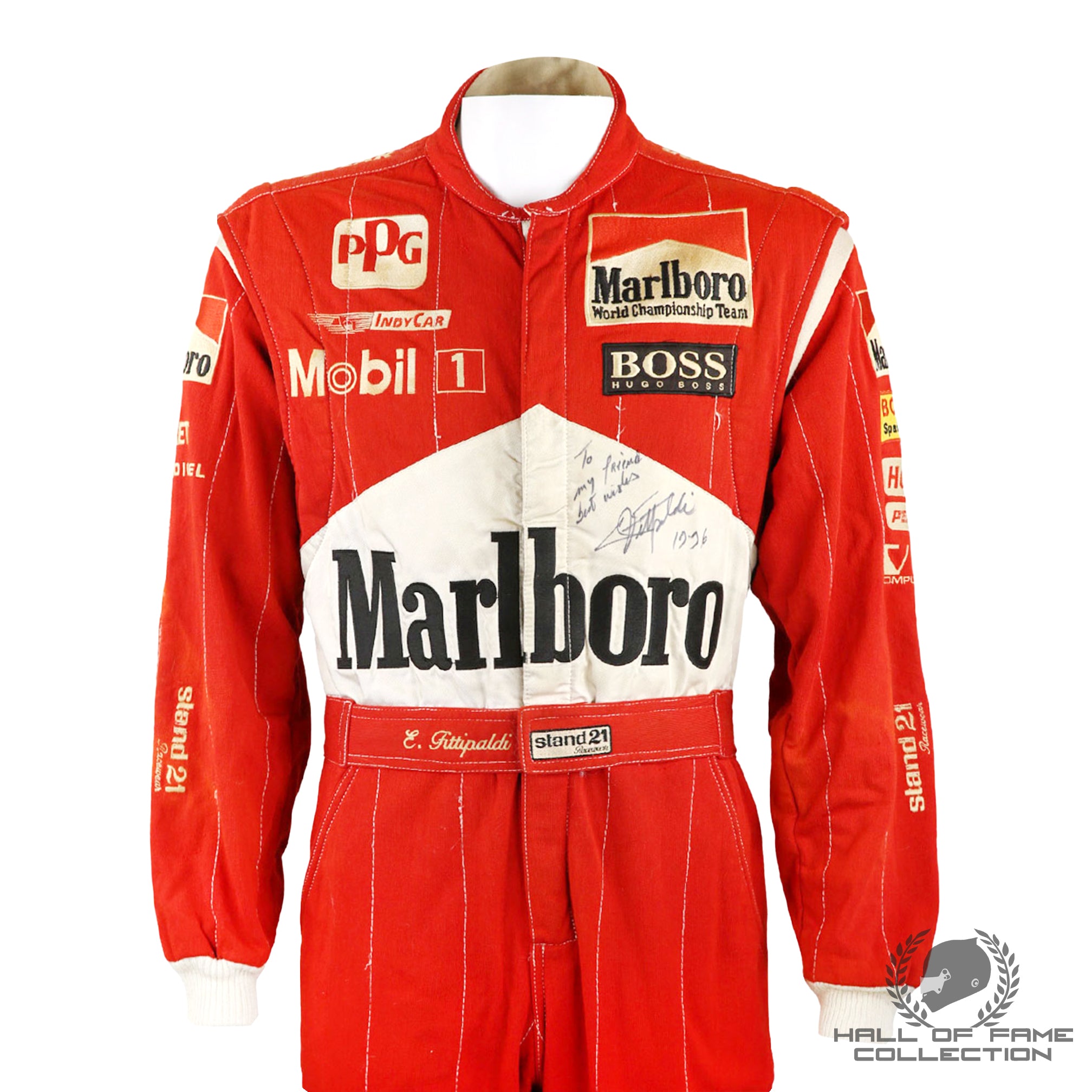 1994 Emerson Fittipaldi Signed Race Used Team Penske IndyCar Suit