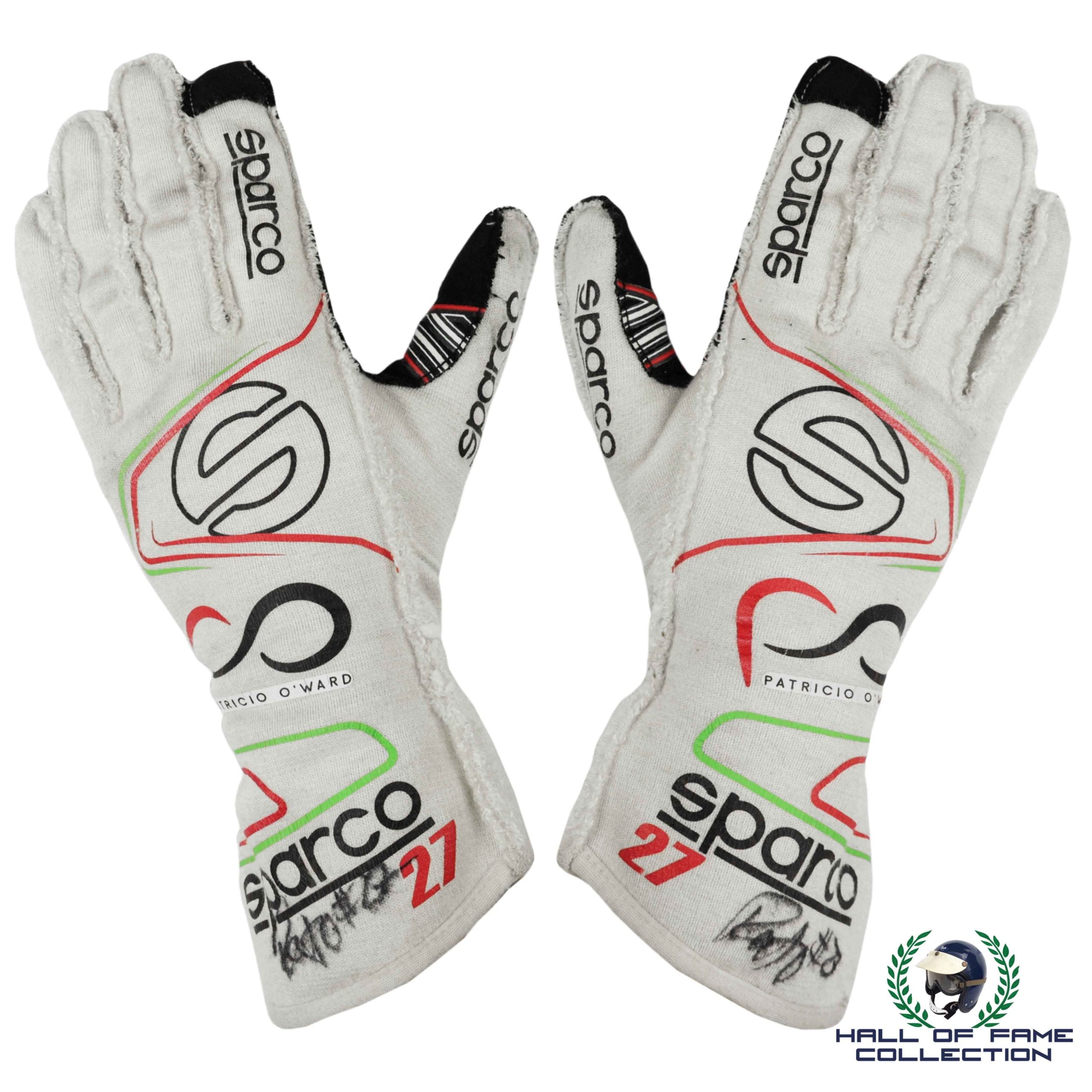 2018 Patricio O'Ward Championship Season Race-Used Andretti Autosport Indy Lights Gloves