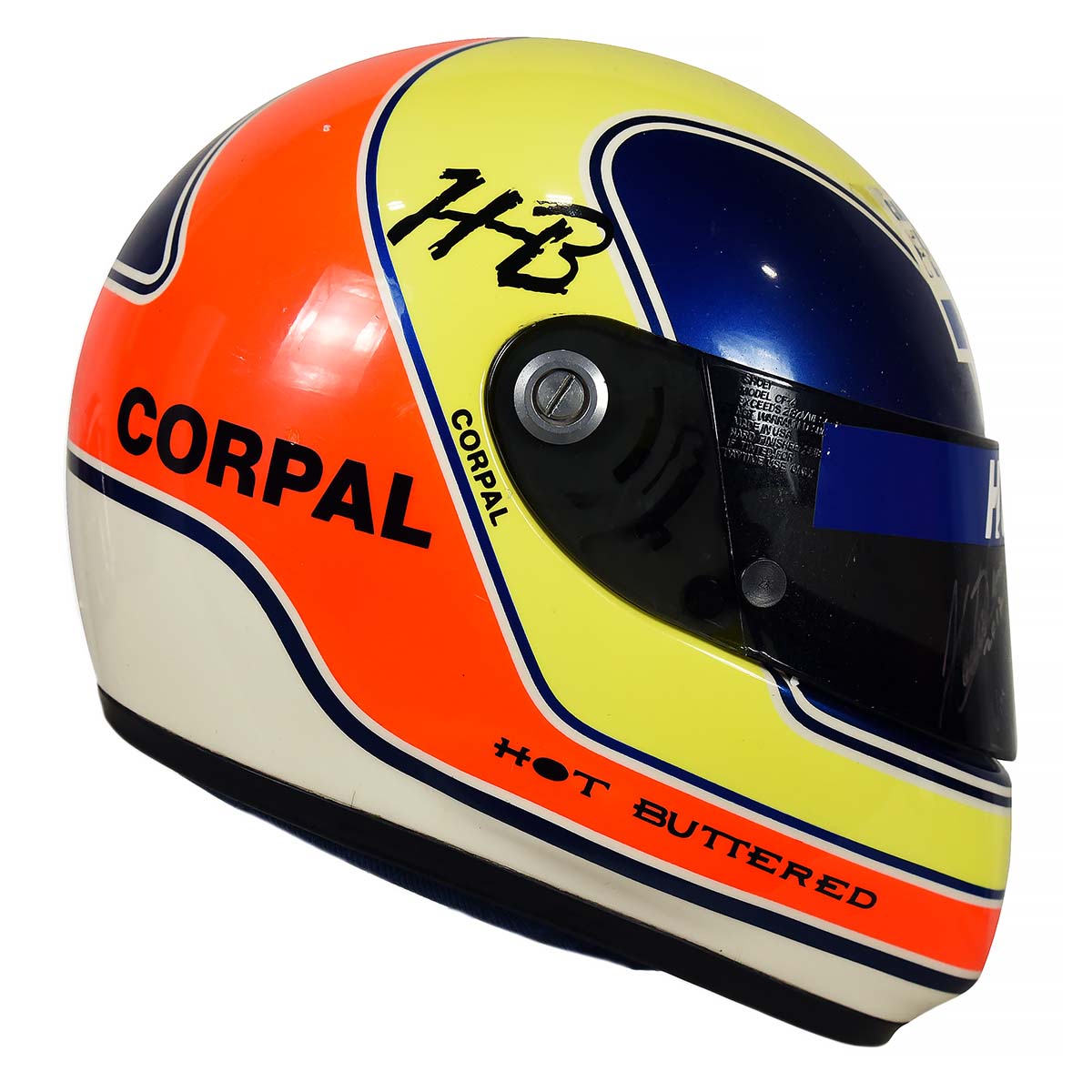 1994/5 Helio Castroneves Signed Race Used Shoei X4 Formula 3 Helmet