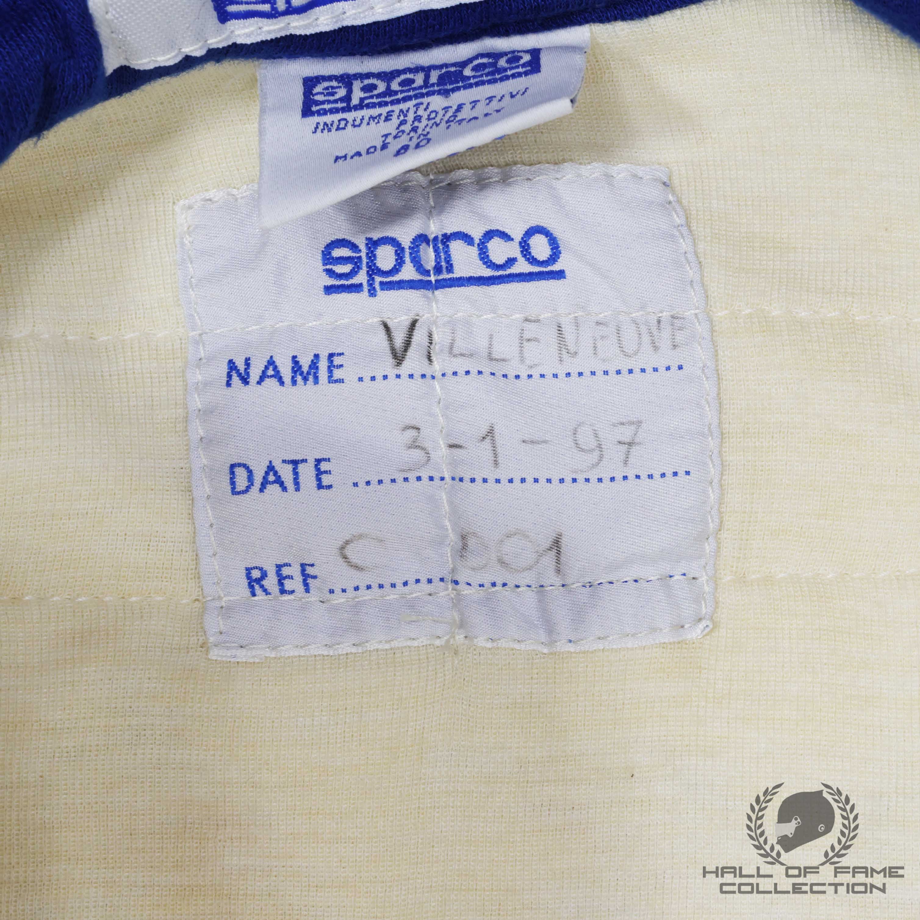 1997 Jacques Villeneuve Championship Season Used Williams Renault F1 Suit