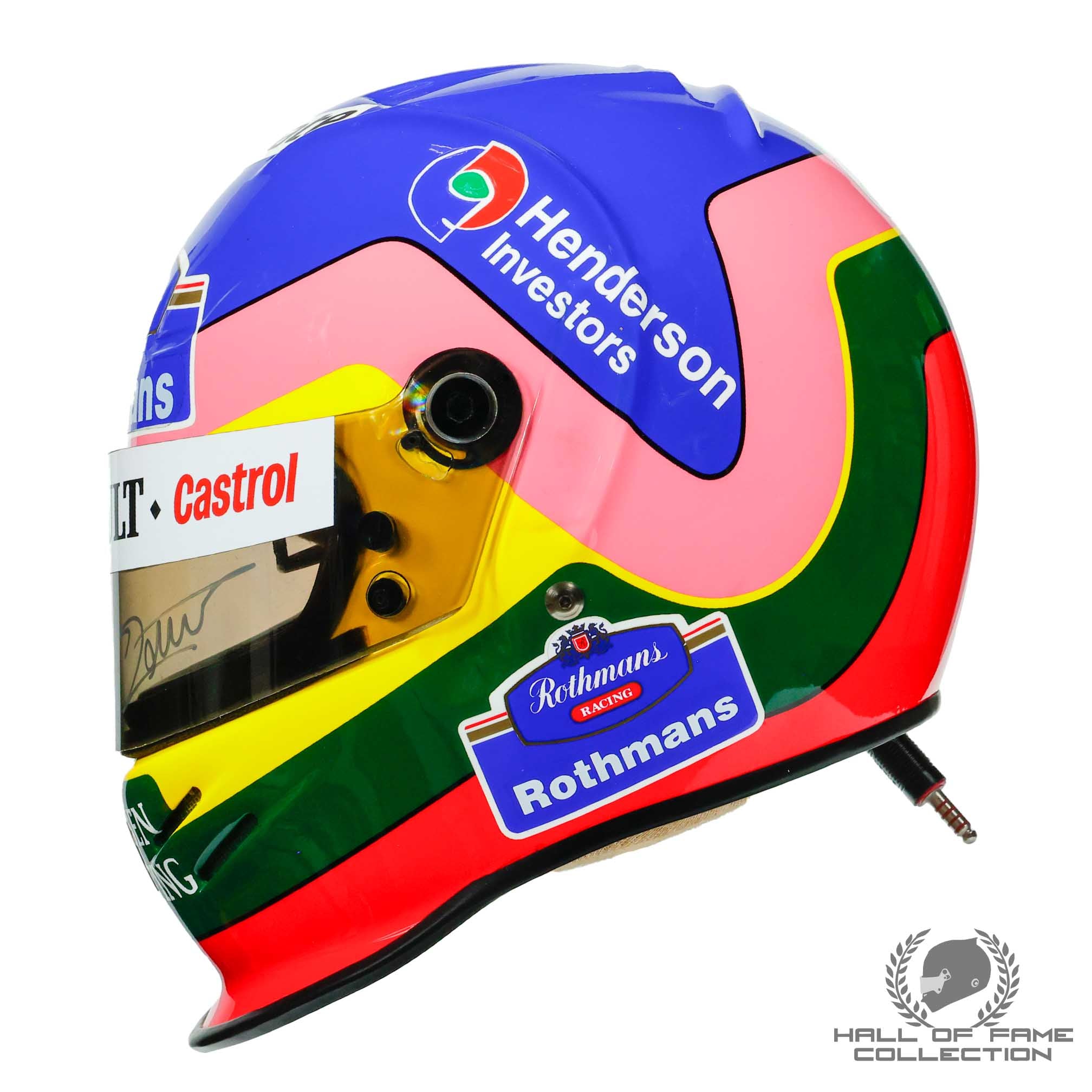 1997 Jacques Villeneuve World Championship Season Japanese GP Race Used Williams F1 Helmet