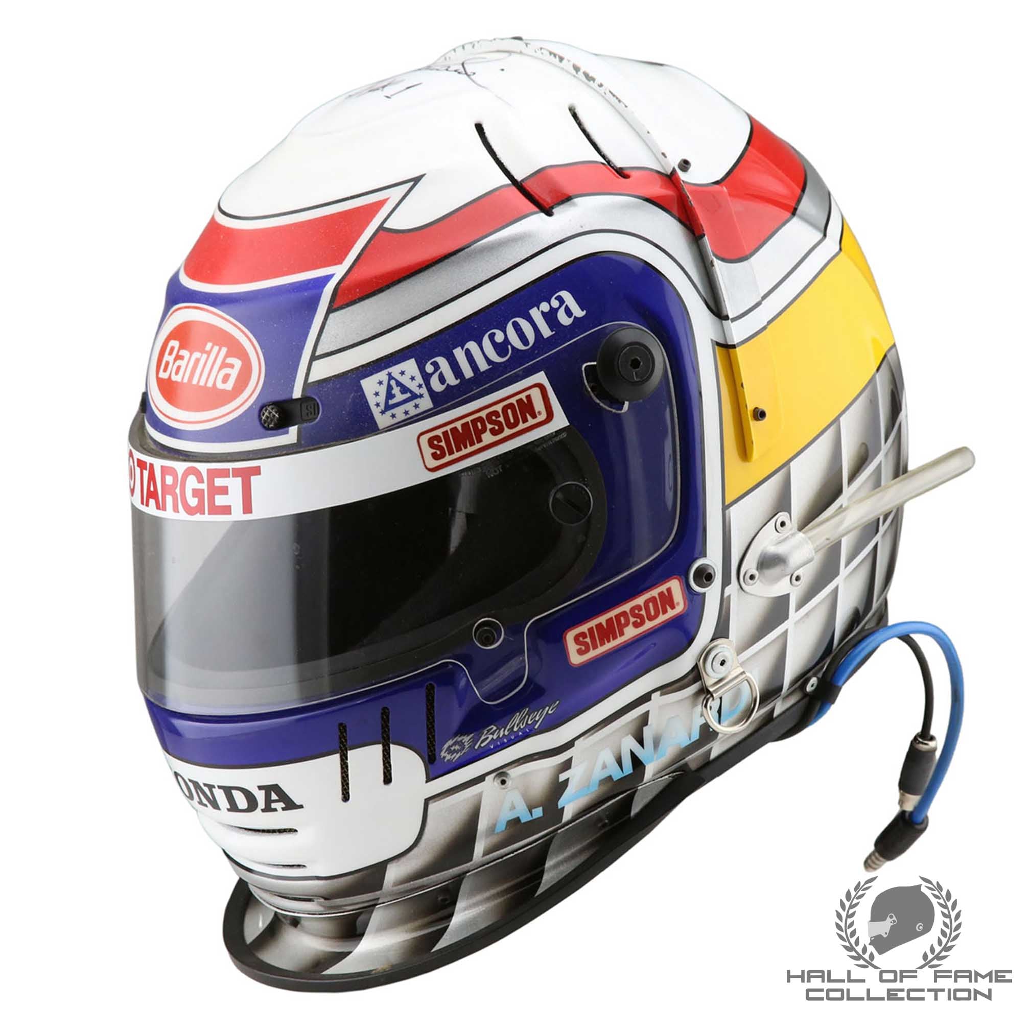 1997 Alex Zanardi Signed Championship Season Used IndyCar Helmet