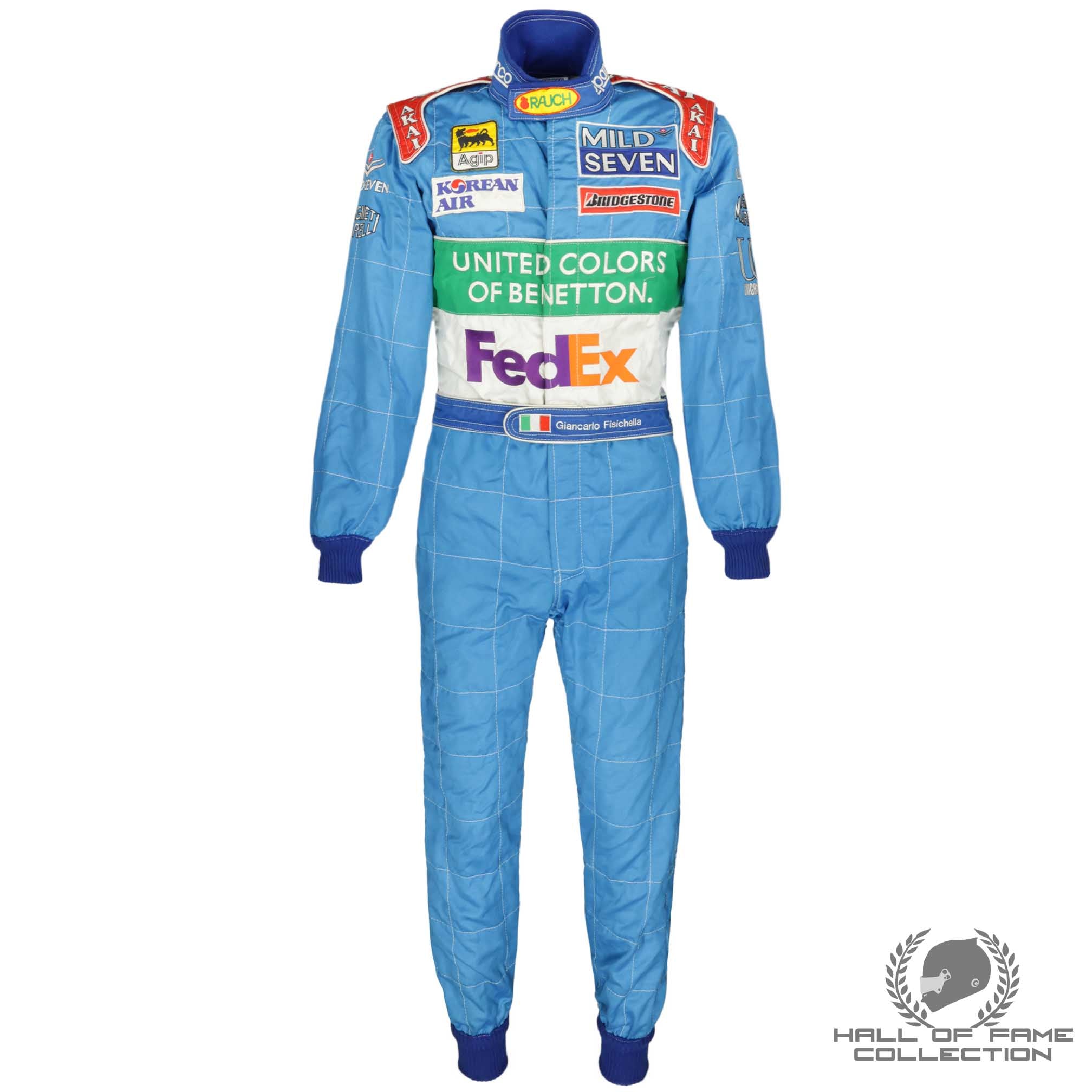 1998 Giancarlo Fisichella Race Worn Benetton F1 Suit