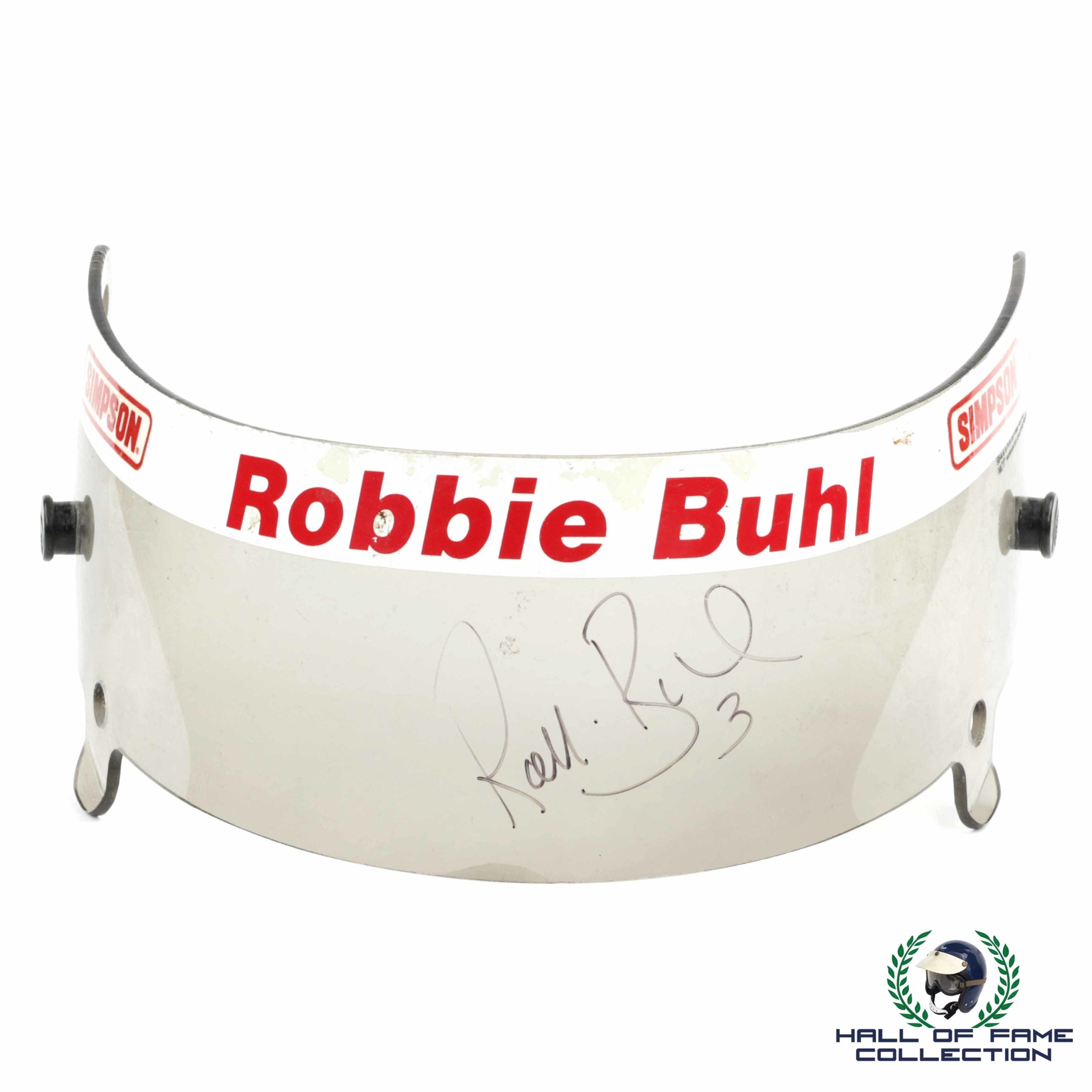 1998 Robbie Buhl Signed Race Used Team Menard IndyCar Visor