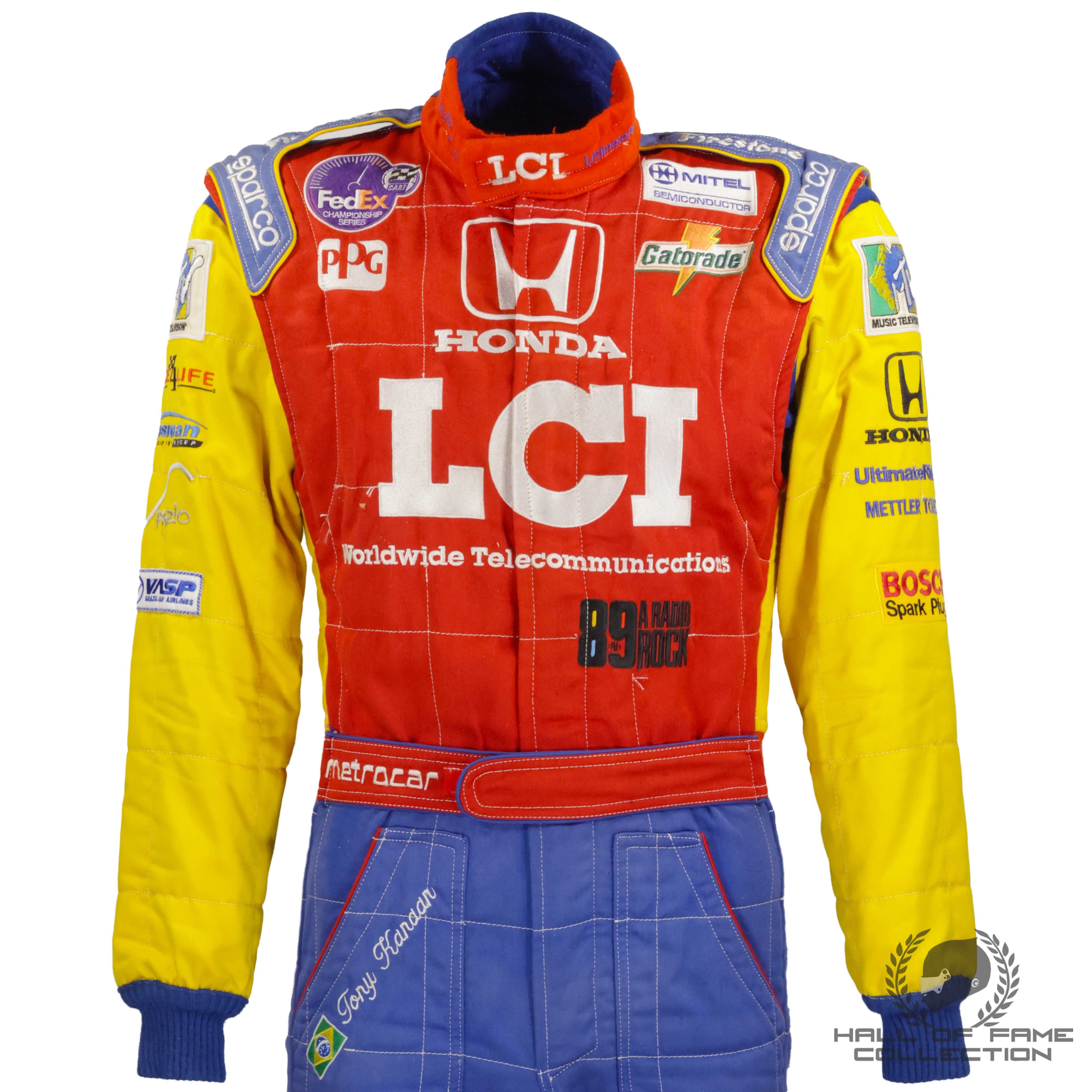 1998 Tony Kanaan Tasman Race Used Motorsports Rookie Year IndyCar Suit