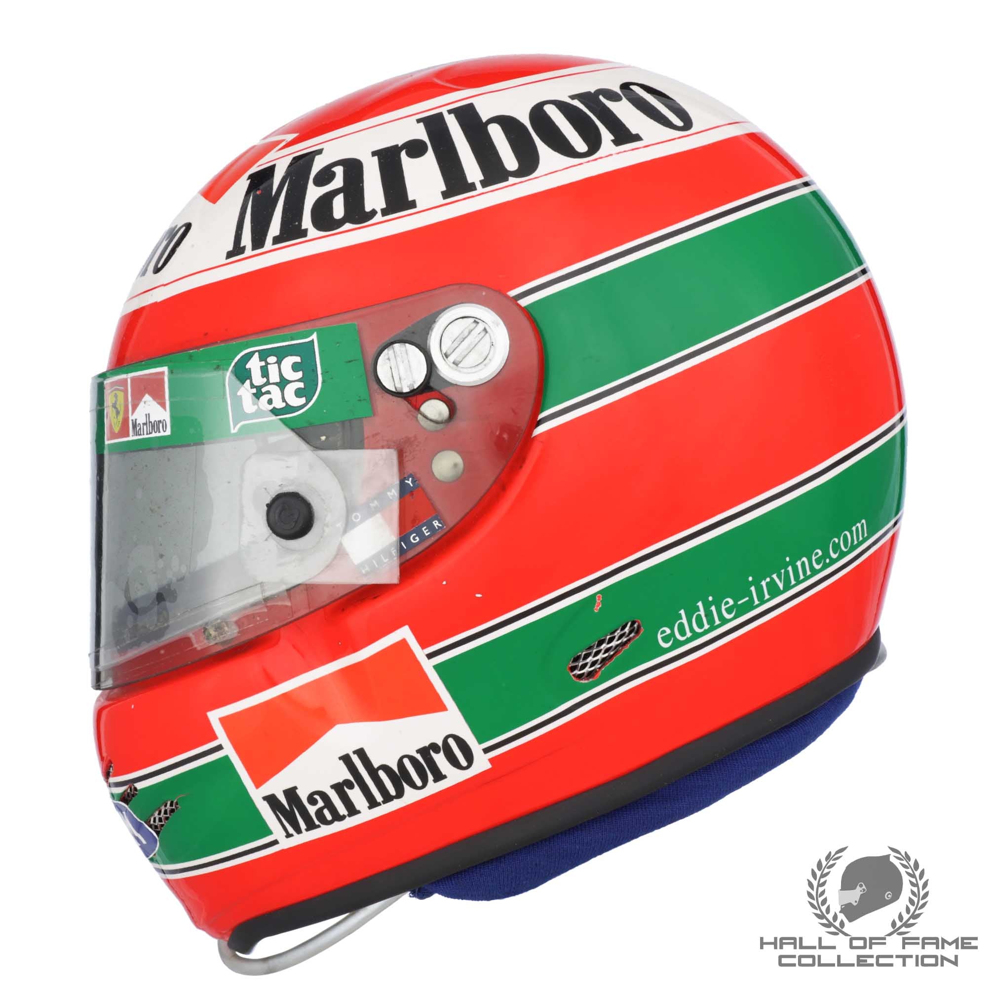 1999 Eddie Irvine Signed German Grand Prix Race Win Scuderia Ferrari F1 Helmet