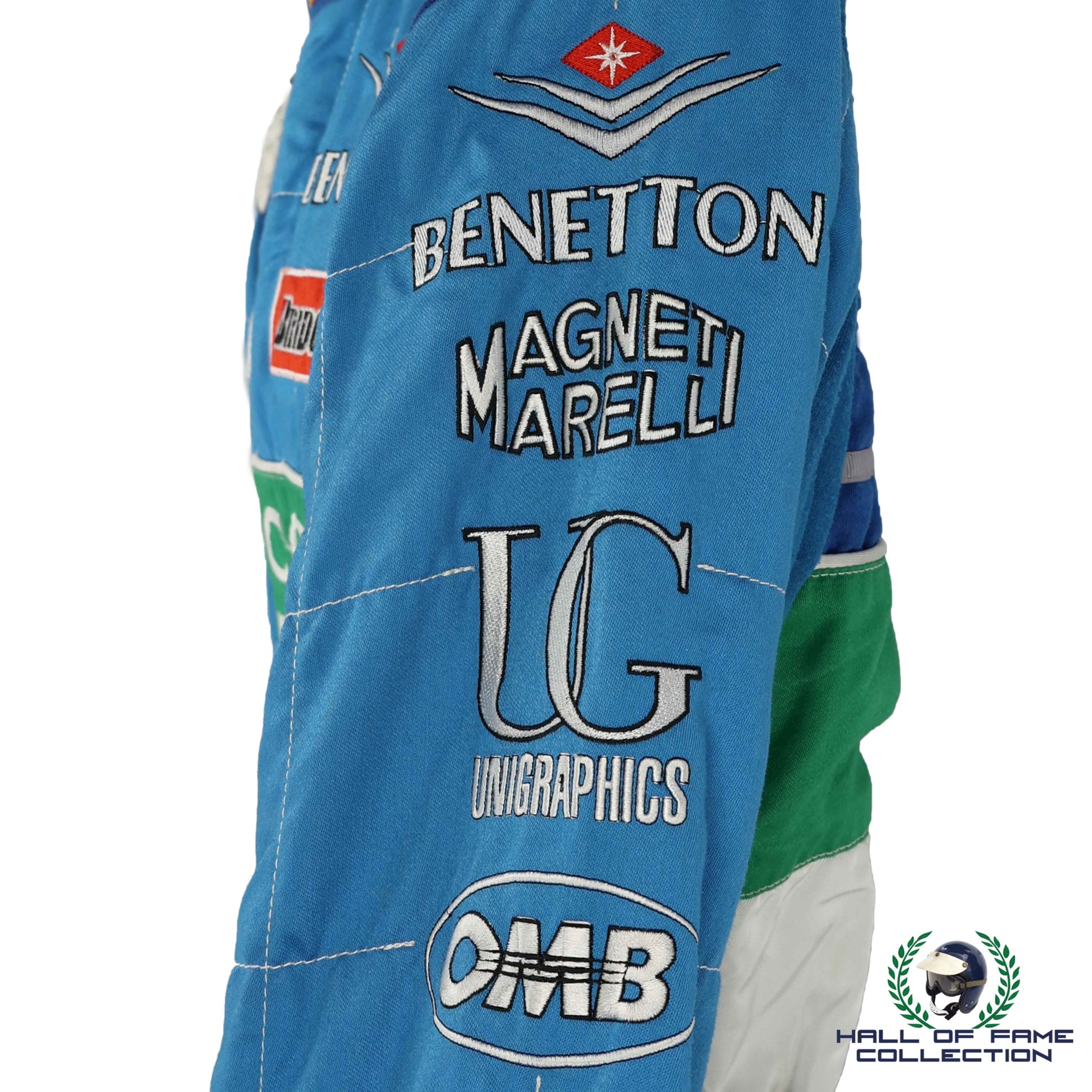 1999 Giancarlo Fisichella Signed Race Worn Benetton Formula One Suit
