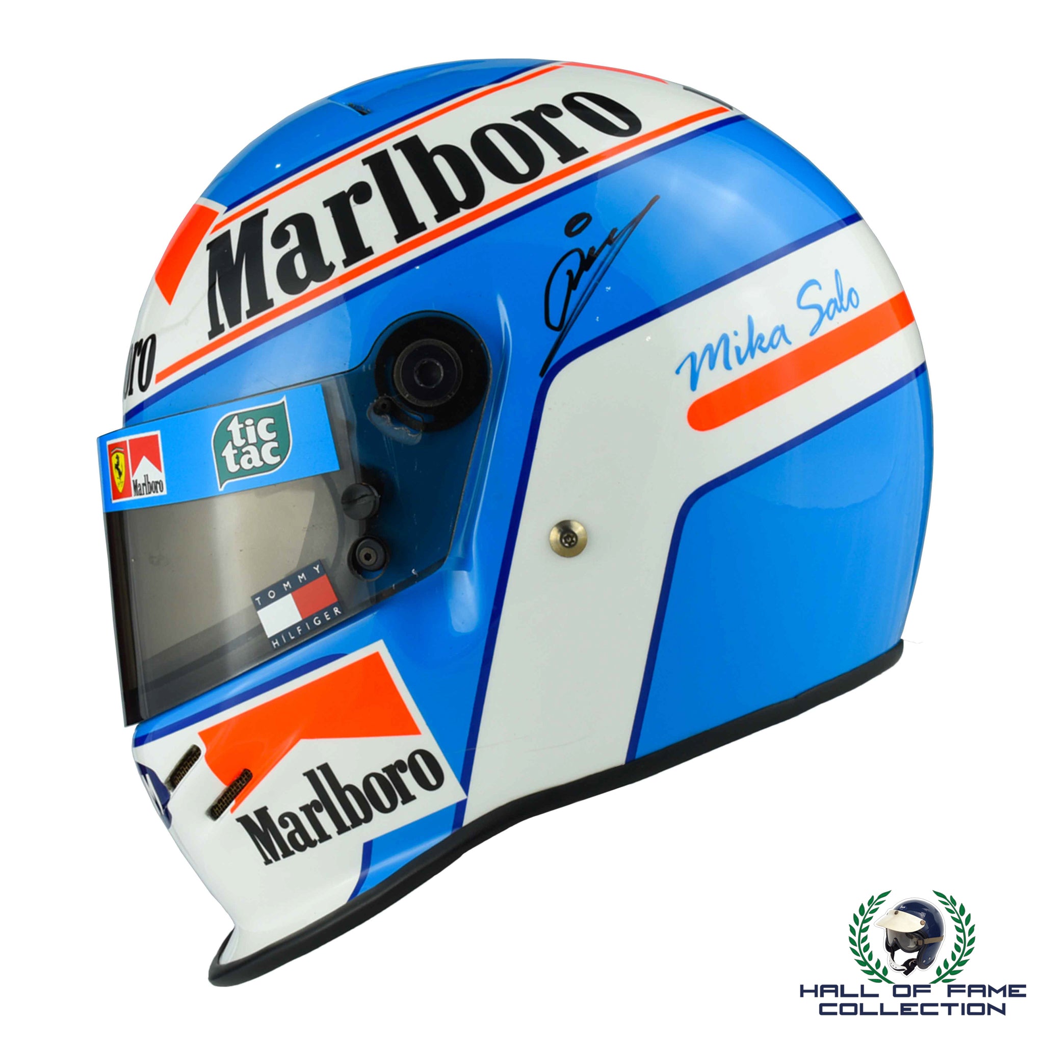 1999 Mika Salo Signed Race Used Scuderia Ferrari F1 Helmet