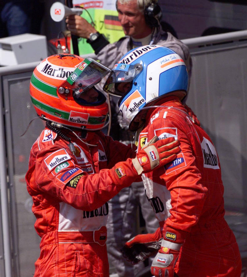 1999 Mika Salo Signed Race Used Scuderia Ferrari F1 Helmet