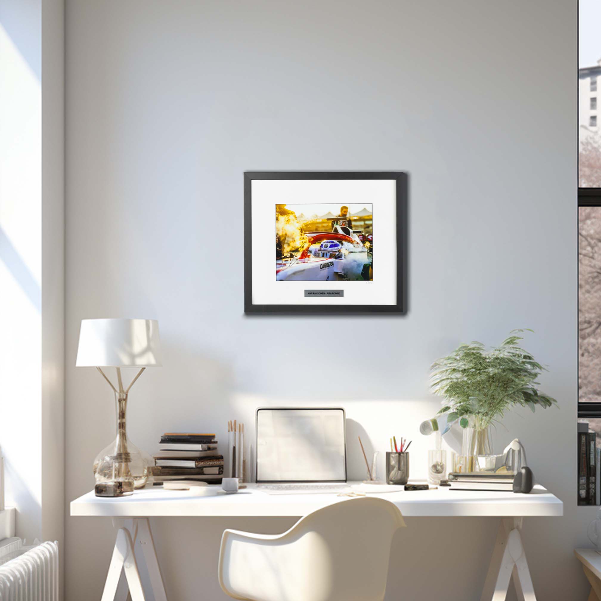 2021 Kimi Räikkönen Signed Alfa Romeo Limited Edition /25 Framed F1 Photo