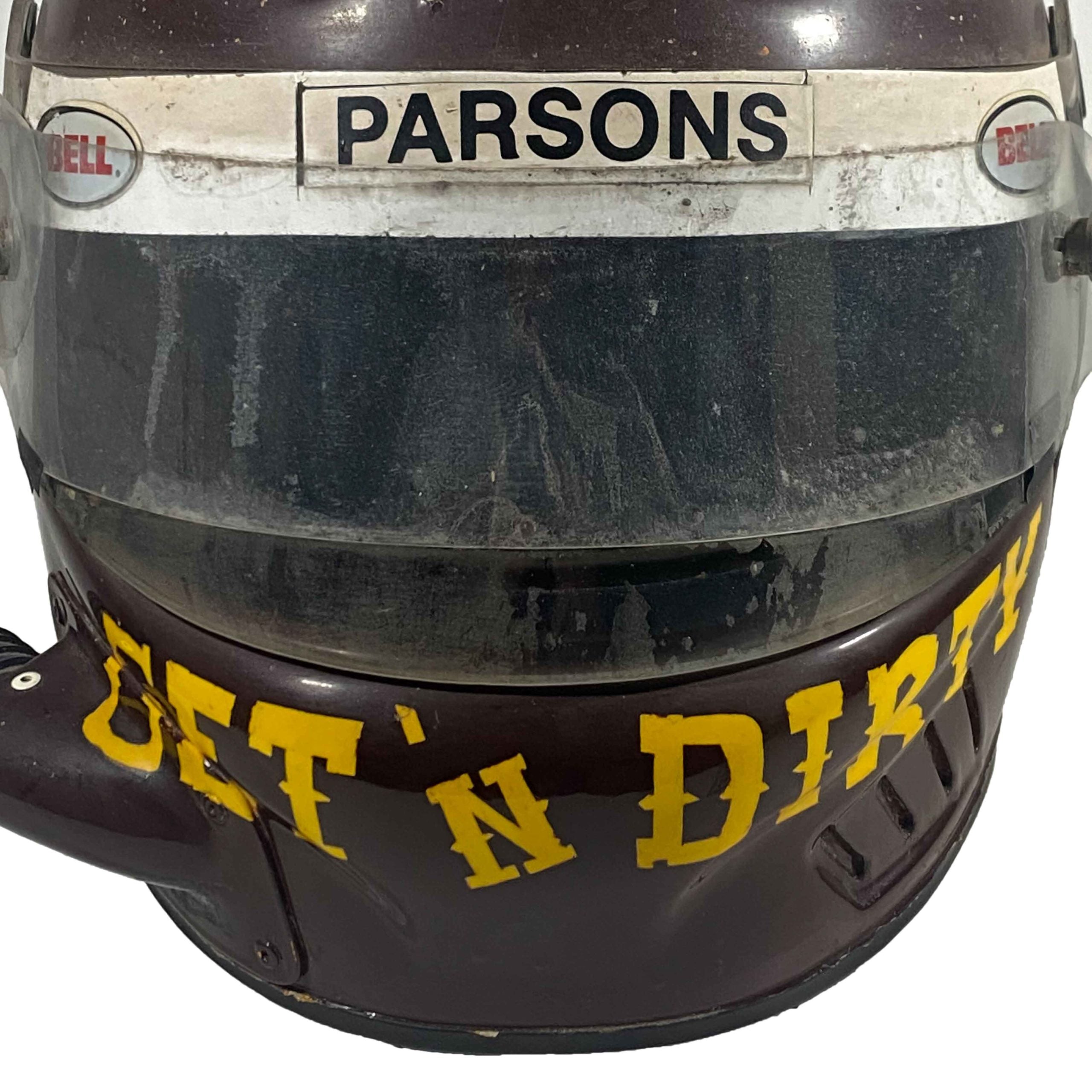 2000 Johnny Parsons Jr. Signed Race Used "Getting Dirty" Sprint Car Helmet