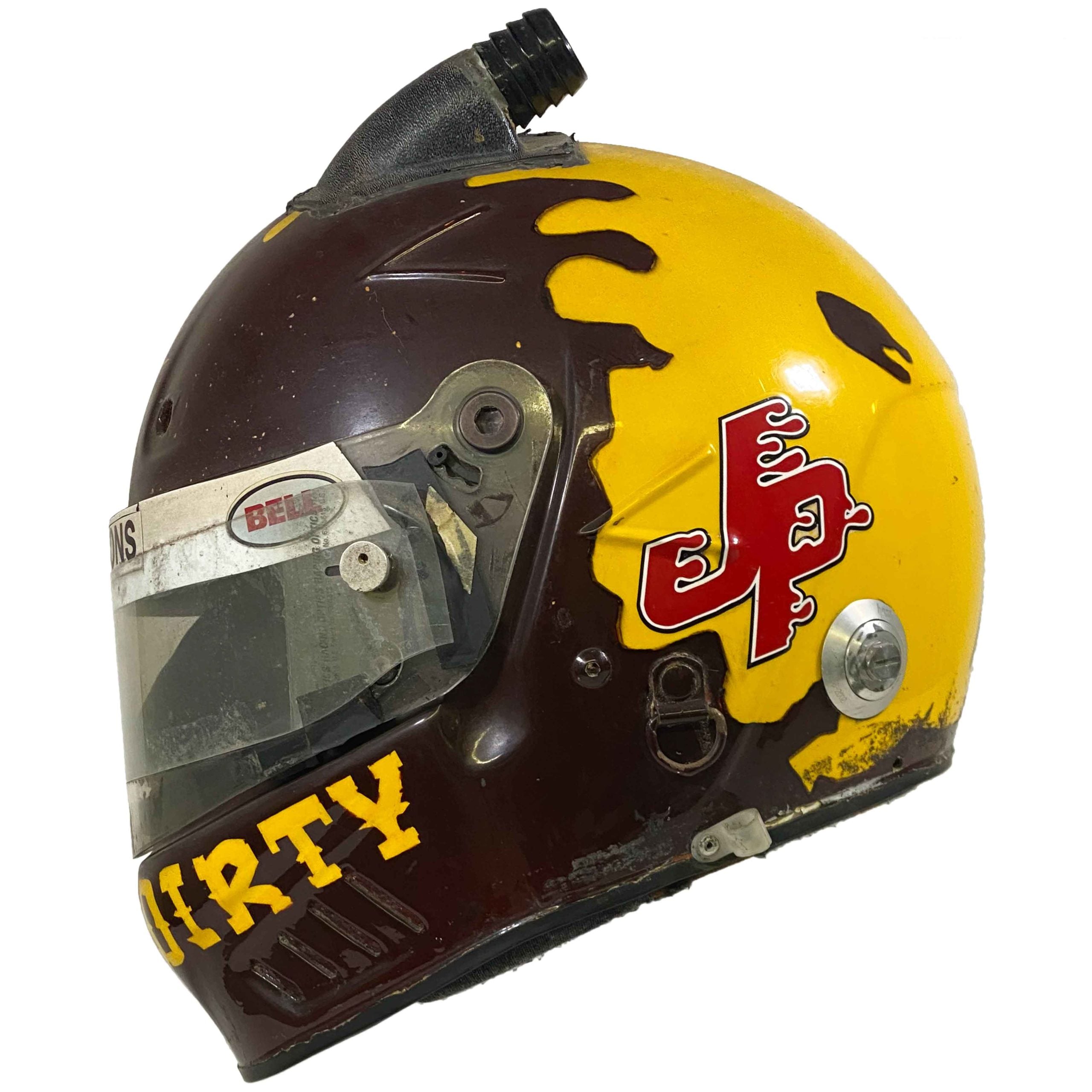 2000 Johnny Parsons Jr. Signed Race Used "Getting Dirty" Sprint Car Helmet