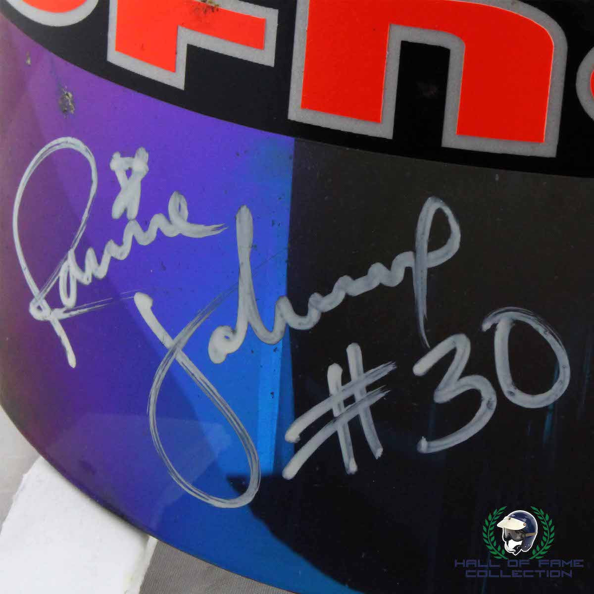 2000 Ronnie Johncox Signed Race Used Byrd-McCormack IndyCar Visor
