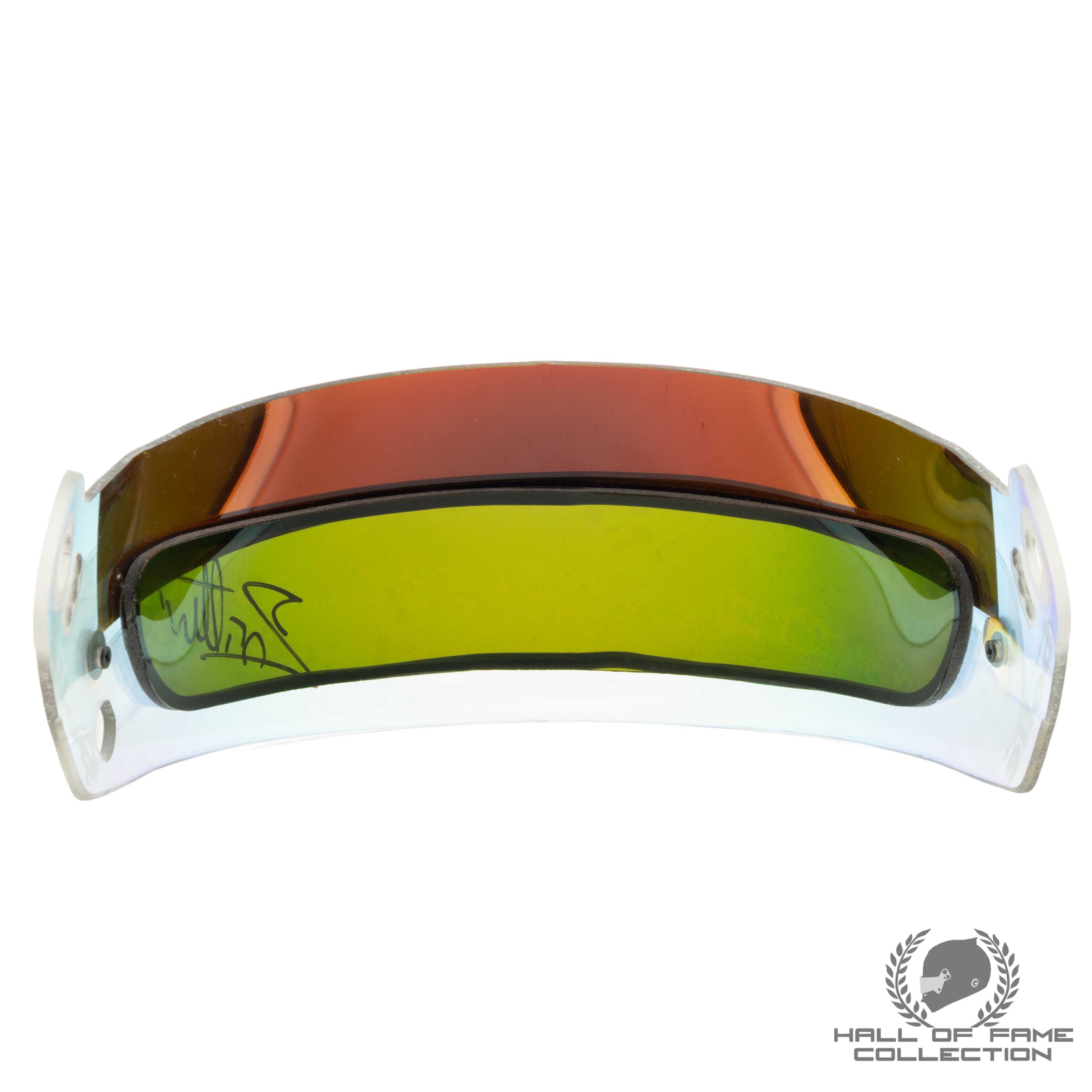 2000 Jacques Villeneuve Signed Race Used BAR Honda Bell F1 Visor