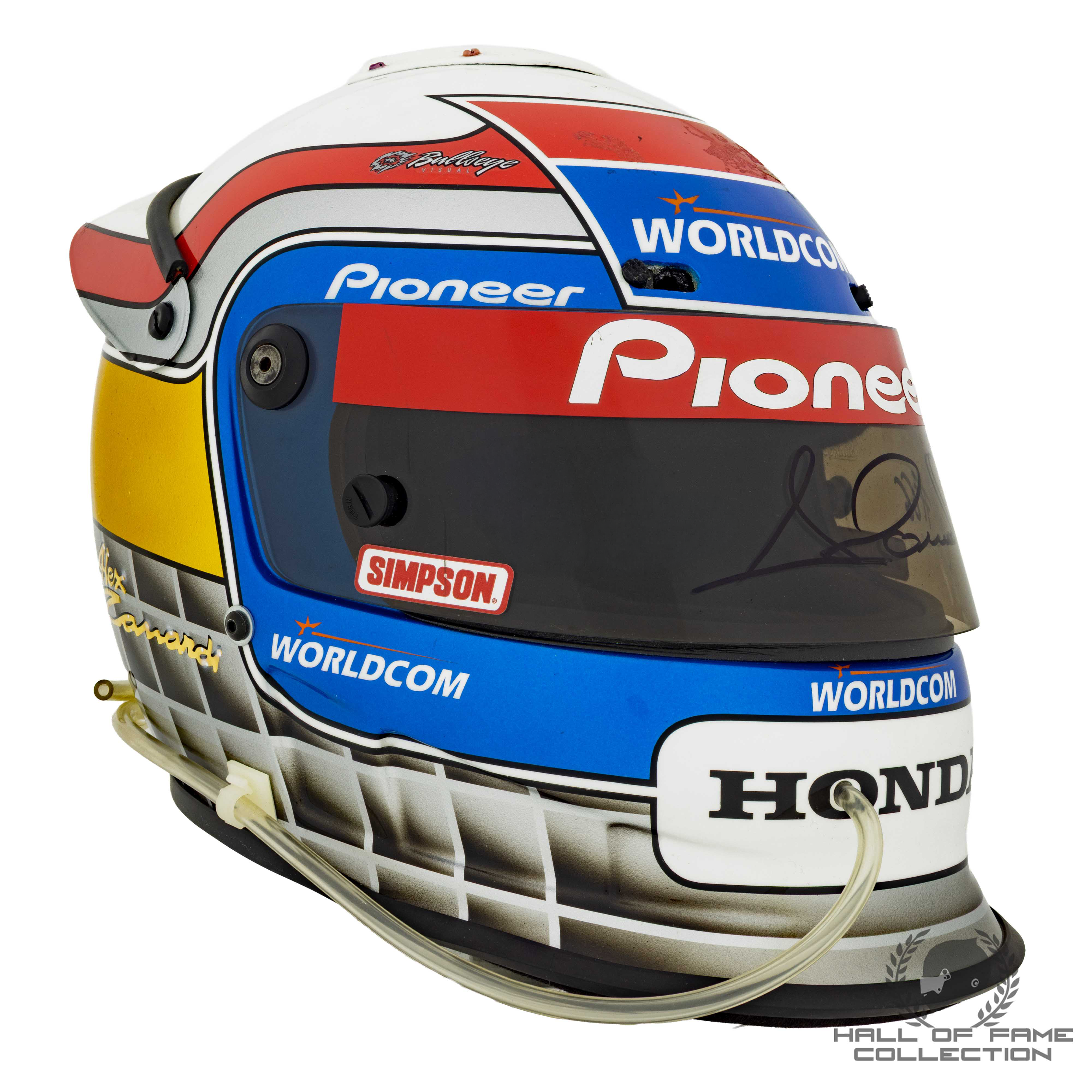 2001 Alex Zanardi Original Used Mo Nunn Racing IndyCar Helmet