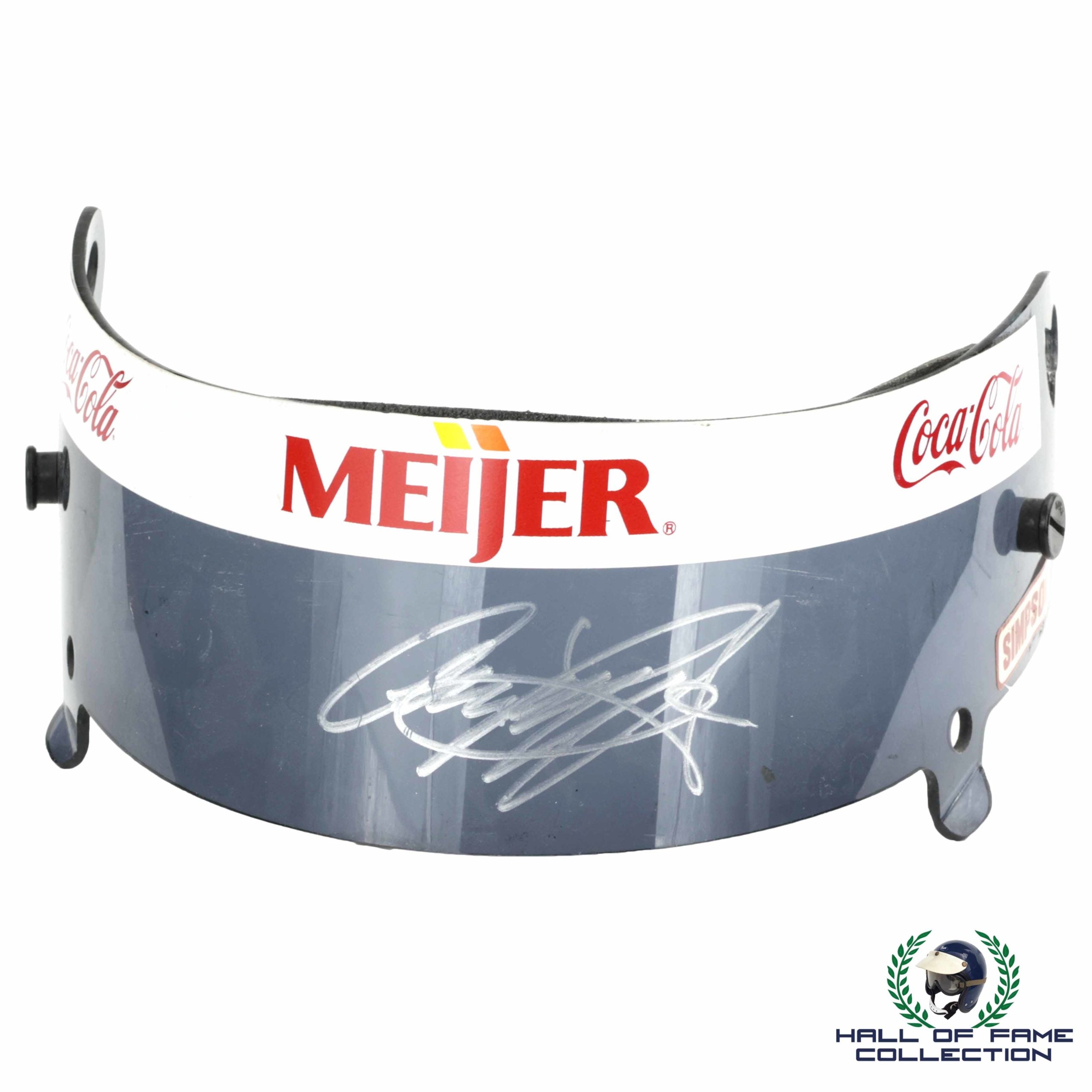 2001 Arie Luyendyk Signed Race Used Treadway-Hubbard Racing IndyCar Visor