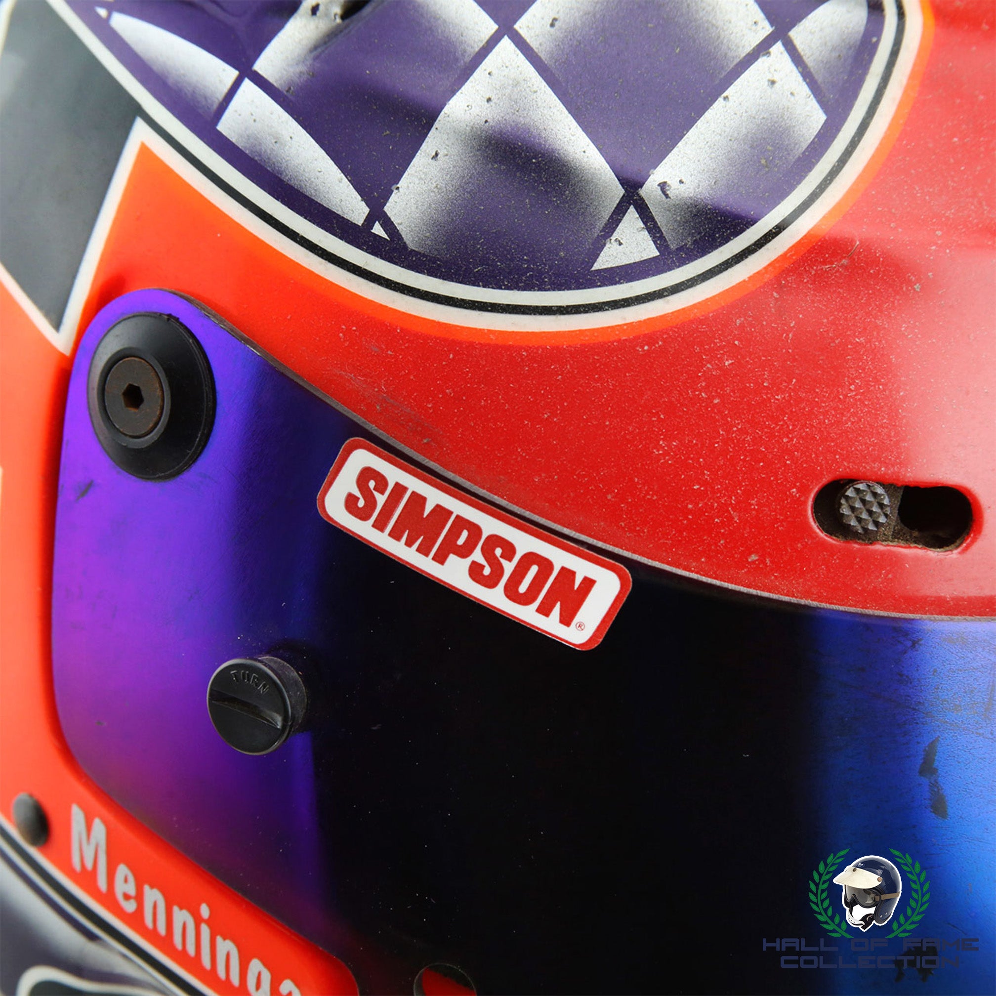 2001 Chris Menninger Race Used Hemelgarn Racing IndyCar Helmet