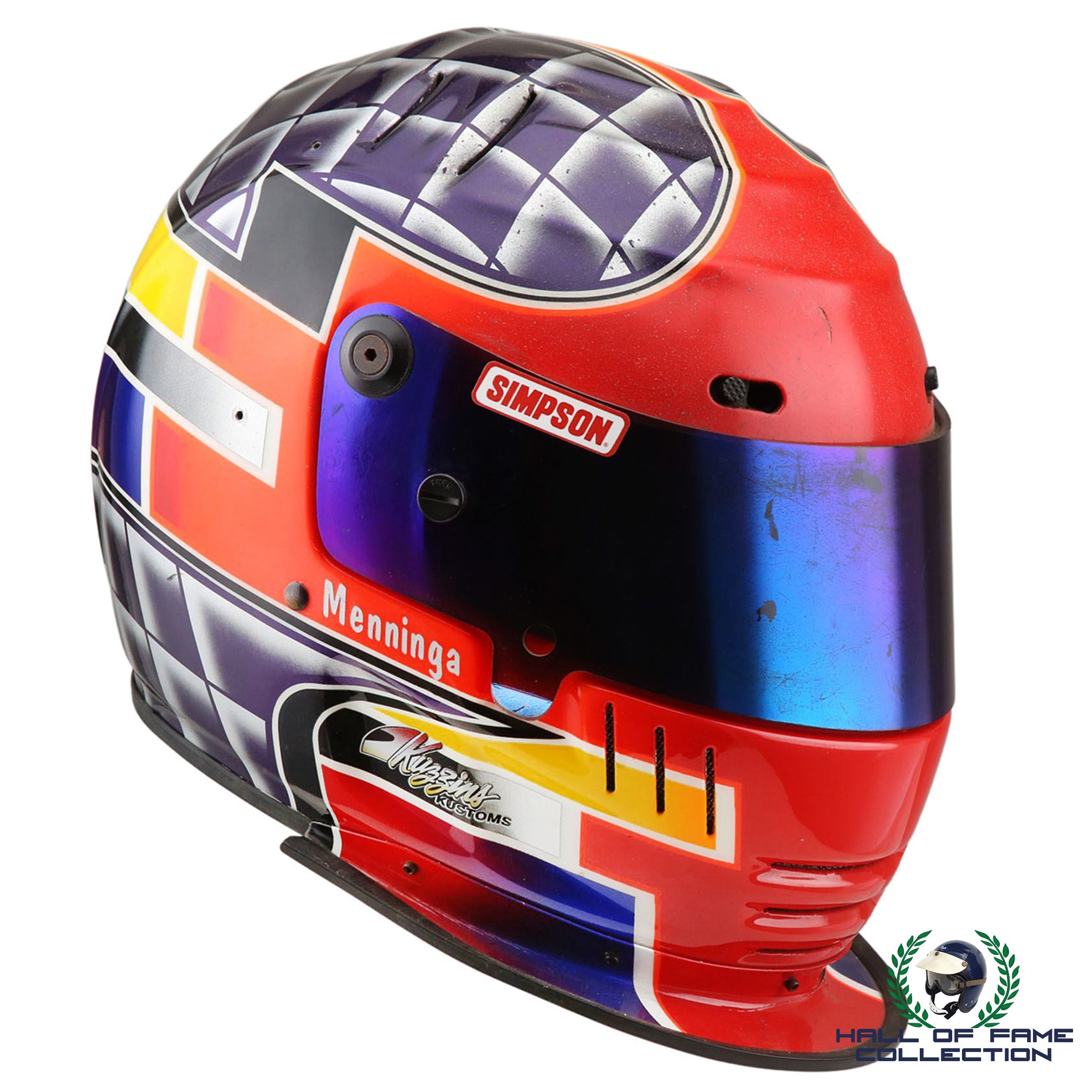 2001 Chris Menninger Race Used Hemelgarn Racing IndyCar Helmet